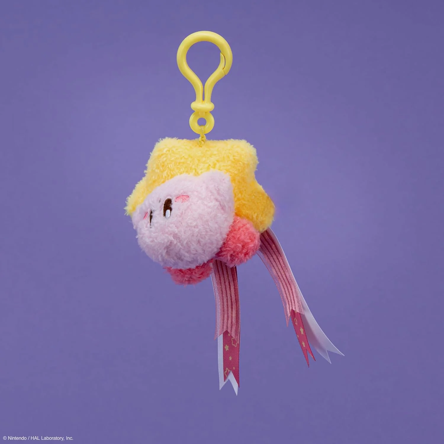 TOMY Mofulatto Kirby & Warp Star Plush Clip-On, Soft Sherpa-Feel Kirby Bag Charm, Kawaii Travel Accessory, Collectible Plush Keychain for Kids and Adults, Clip for Backpack or Purse - Image 6