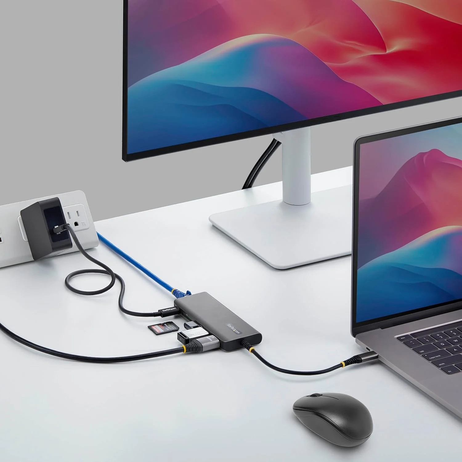 StarTech 6-in-1 USB C Hub, USB-C to HDMI Multiport Adapter with 140W Power Delivery Charging, 4K 60Hz HDMI, 10Gbps Hub, 2.5GbE, SD Slot, Mini Dock for MacBook, Dell, HP - Image 3