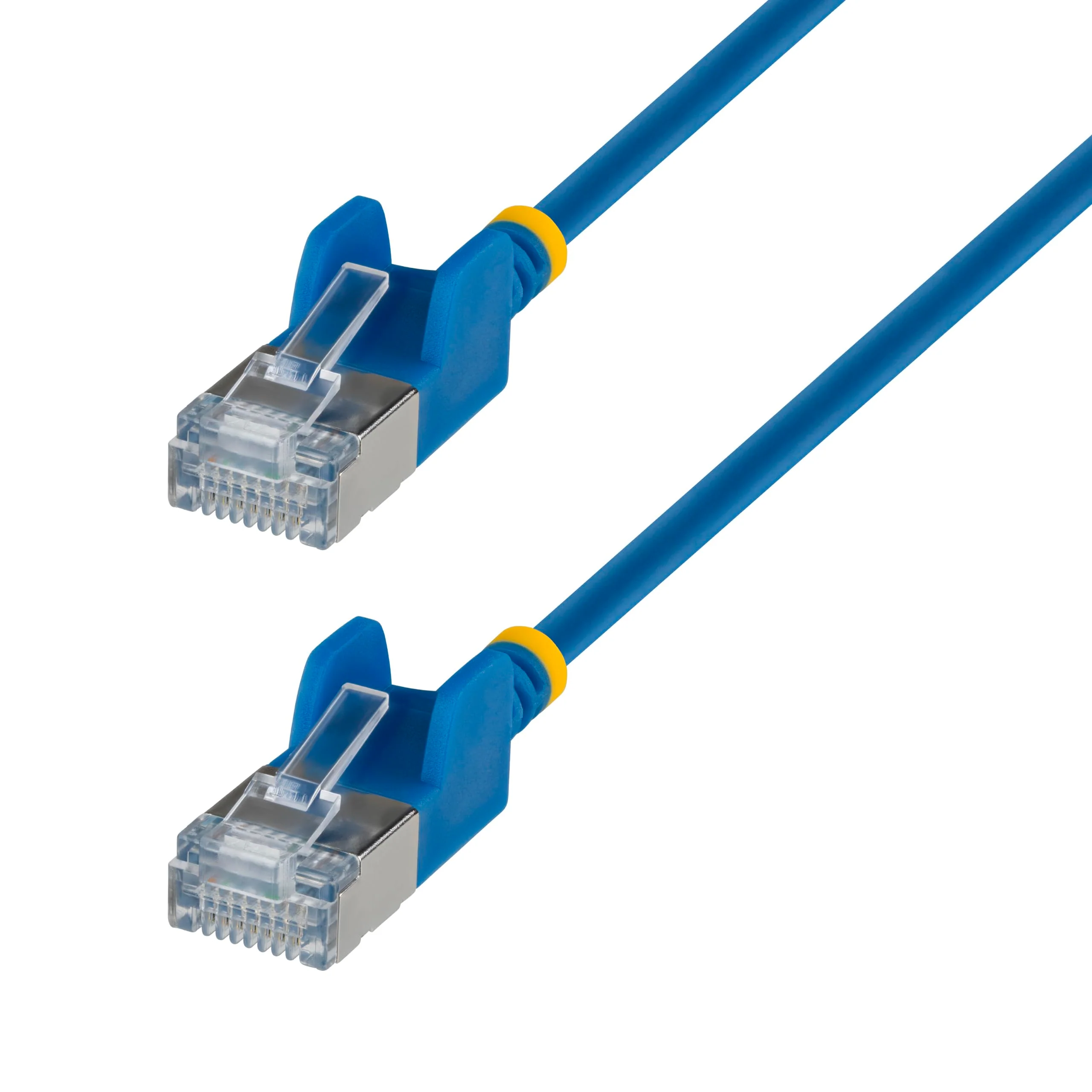 StarTech Cavo Ethernet CAT6a Ultra Sottile da 80 cm Blu, Snagless, FTP in Rame Puro 34AWG, Cavo Patch RJ45 Sottile, Sottoposto a Test Fluke