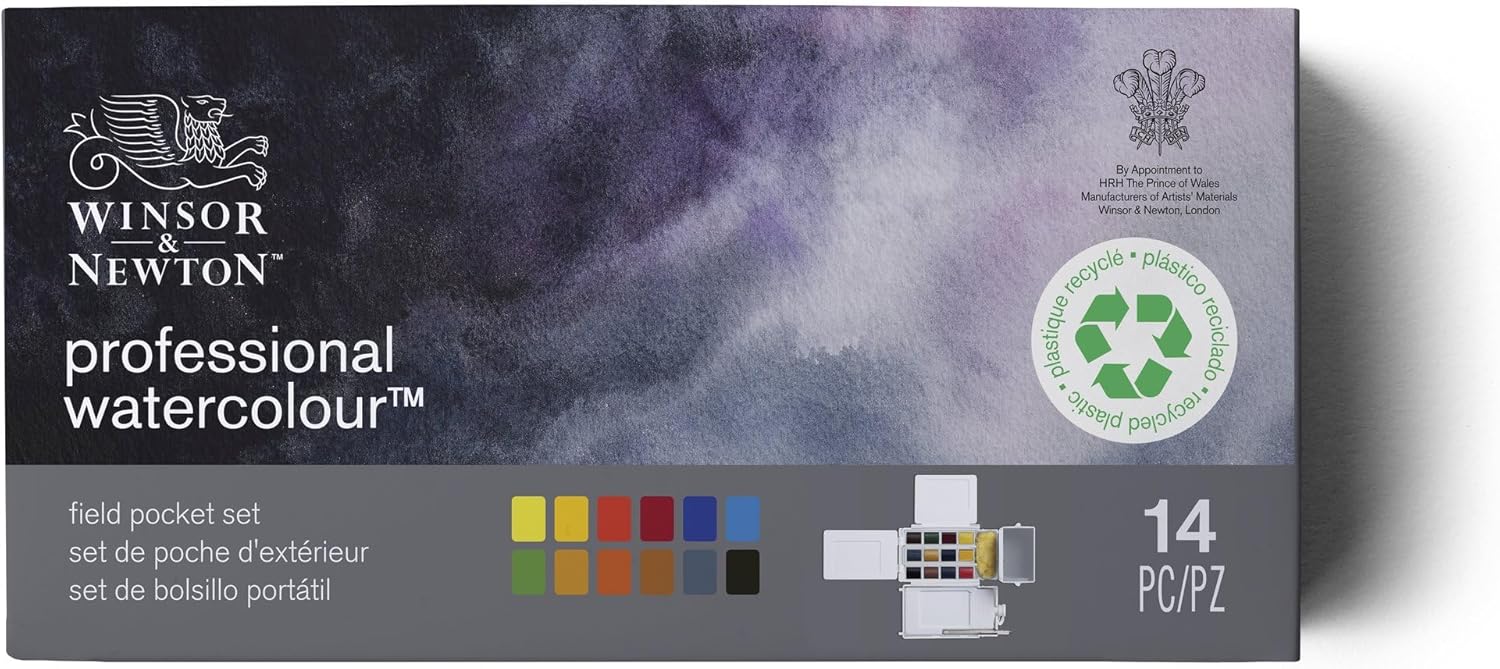 Winsor & Newton 0190685 Professional Water Colour, fijnste kunstenaars aquarelverf met de hoogst mogelijke pigmentatie, uitstekende lichtechtheid - Field Box 12 x halve napjes - Image 4