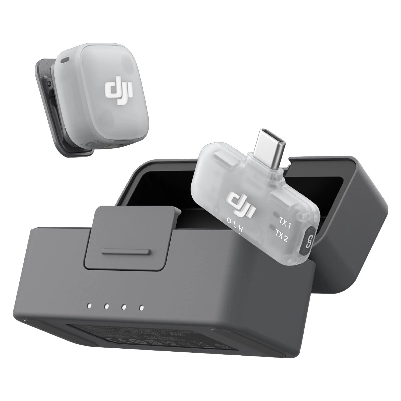 DJI Mic Mini 2 (1 TX + 1 Mobile RX + Charging Case), Lavalier Wireless Vlogging Mic for iPhone/Android/Camera, Bluetooth Microphone, Live Streaming, Plug-And-Play, 24h Battery, Noise Cancelling