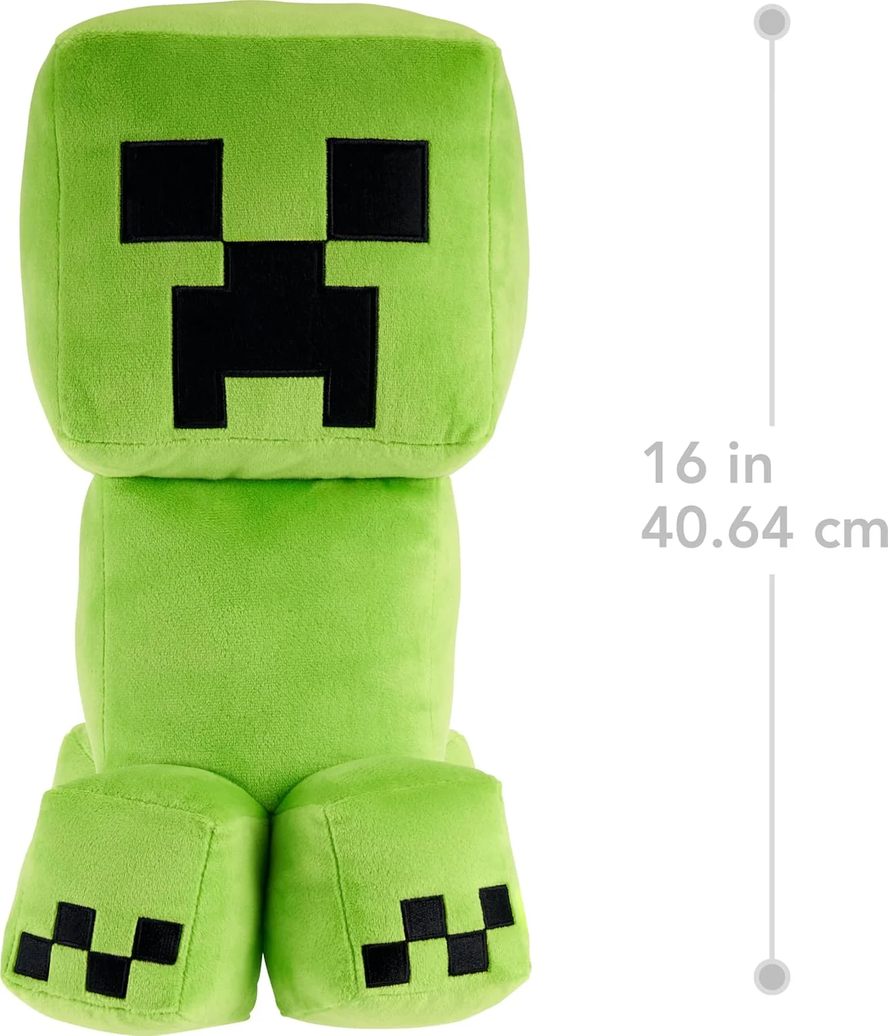 Mattel Minecraft Creeper Jumbo Plush Figure, Large 16-inch Soft Doll with Pixelated Design Inspired by the Video Game, HWD75 - Image 3