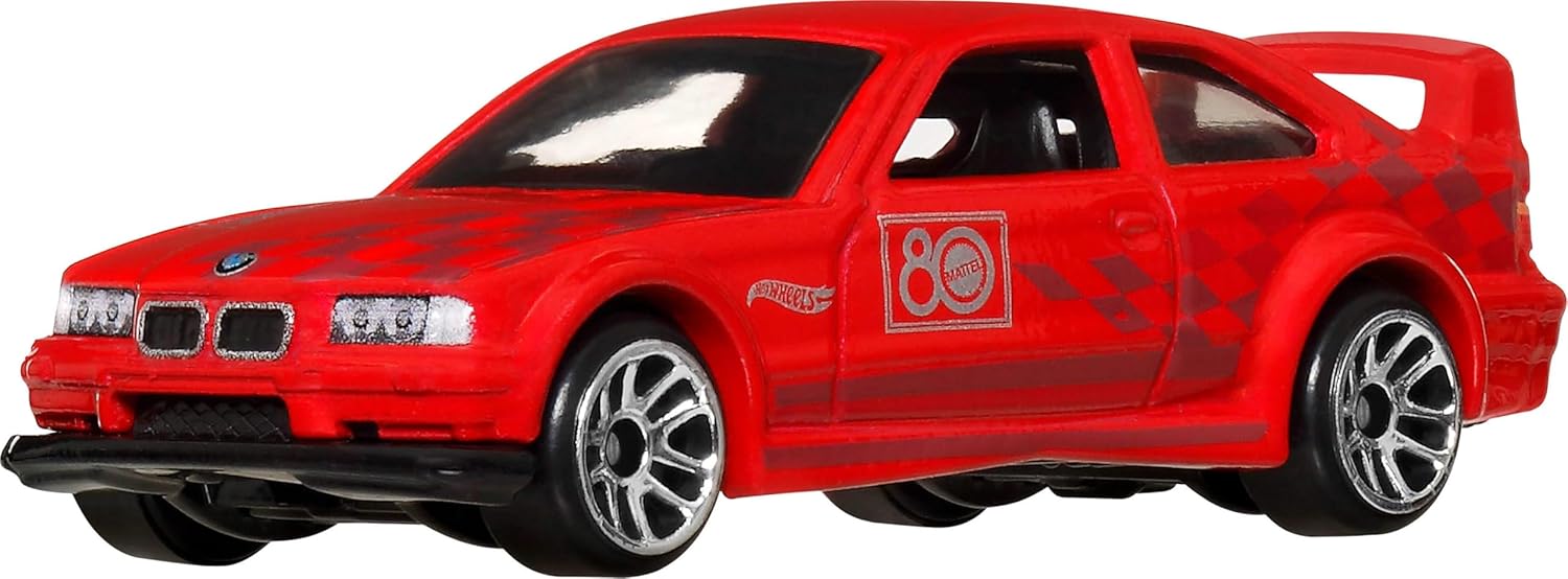 Hot Wheels Toy Cars & Trucks 8-Pack, Set of 8 Die-Cast 1:64 Scale Retro Vehicles with Special Mattel 80th Anniversary Deco & Packaging - Image 5