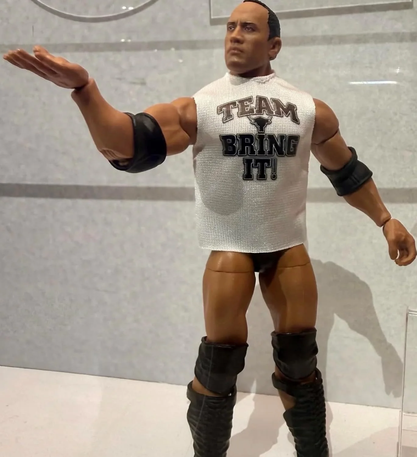 WWE The Rock Team Bring It Mattel Elite Collection Greatest Hits Series 11 Wrestling Action Figure Toy Wrestler - Image 3