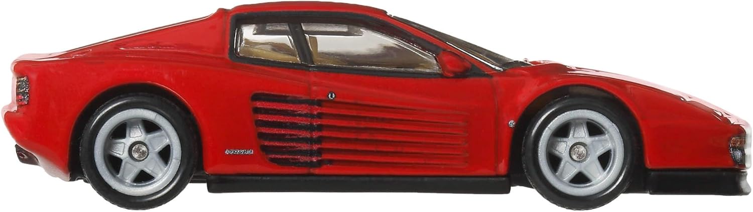Hot Wheels Premium Car Culture - Testarossa, modellino da collezione in scala 1:64 con telaio in metallo e pneumatici Real Riders, decorazioni premium e dettagli realistici, 3+ anni, JKF00 - Image 2