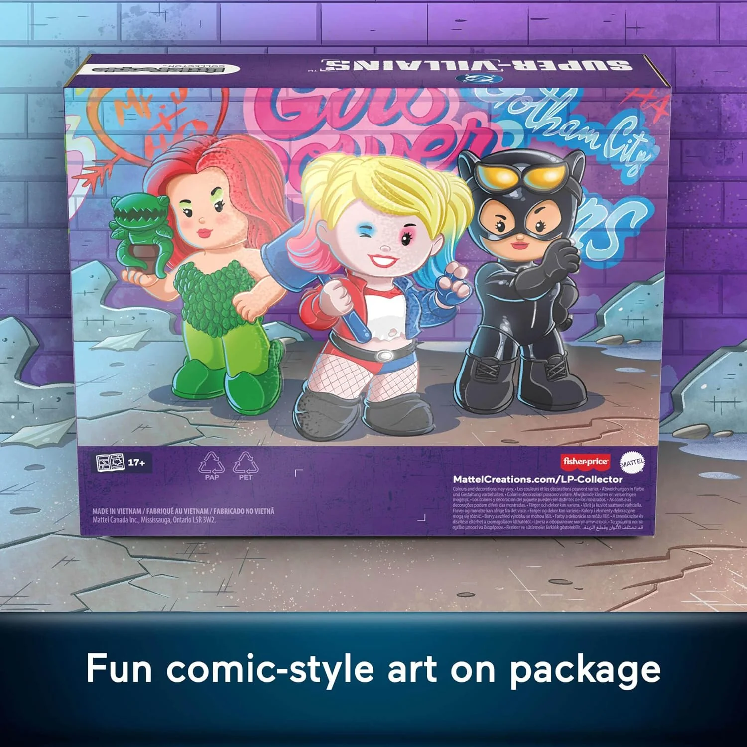 Little People Collector DC Super-Villains Special Edition Set for Comic Book Fans, 3 Figures in a Display Package, JKR80 - Image 4