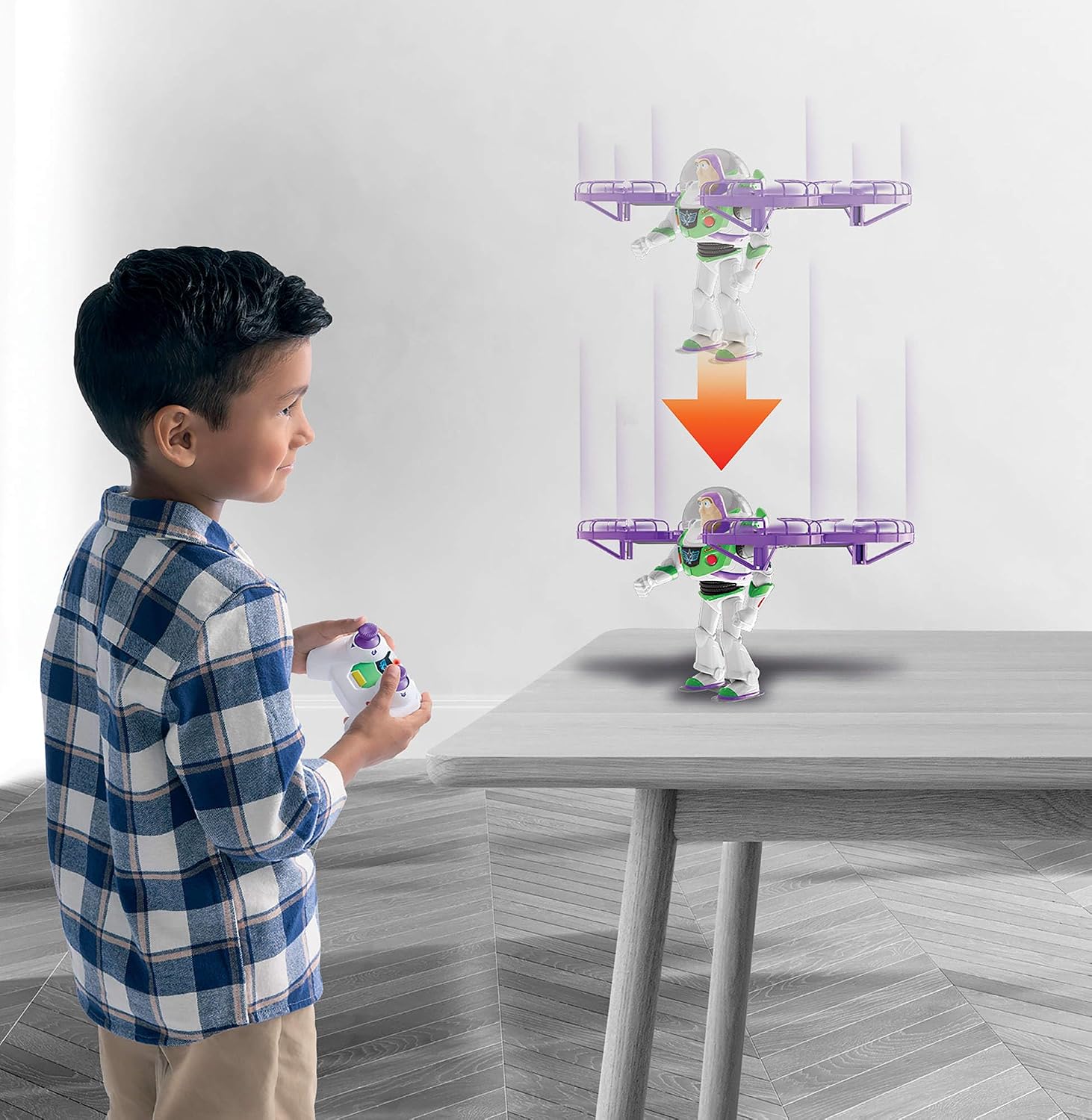 Mattel Disney and Pixar Toy Story 5 Flying RC, Hi-Tech Edition Buzz Lightyear Remote Controlled Electronic Split Wing Space Ranger, JKV53 - Image 2