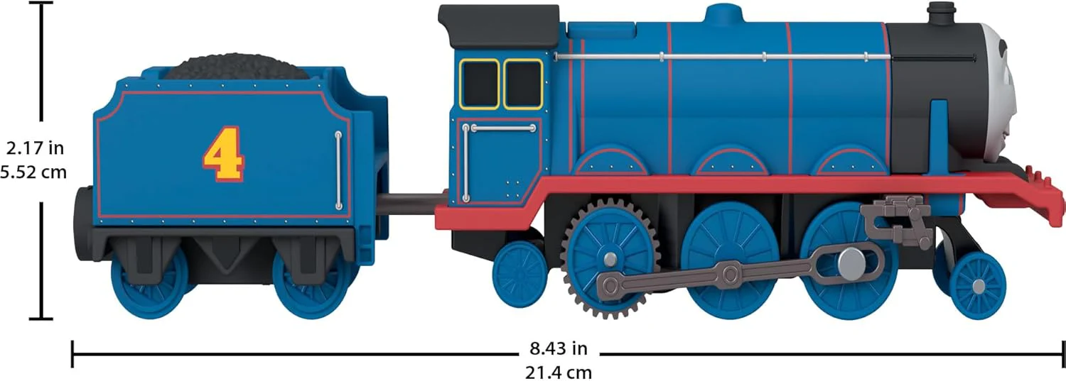 Thomas & Friends von Fisher-Price Batteriebetriebener Spielzeugzug, Batteriebetriebene Lok Gordon mit Kohlewagen, Klassische Figuren aus der Serie, JLL48 - Image 5