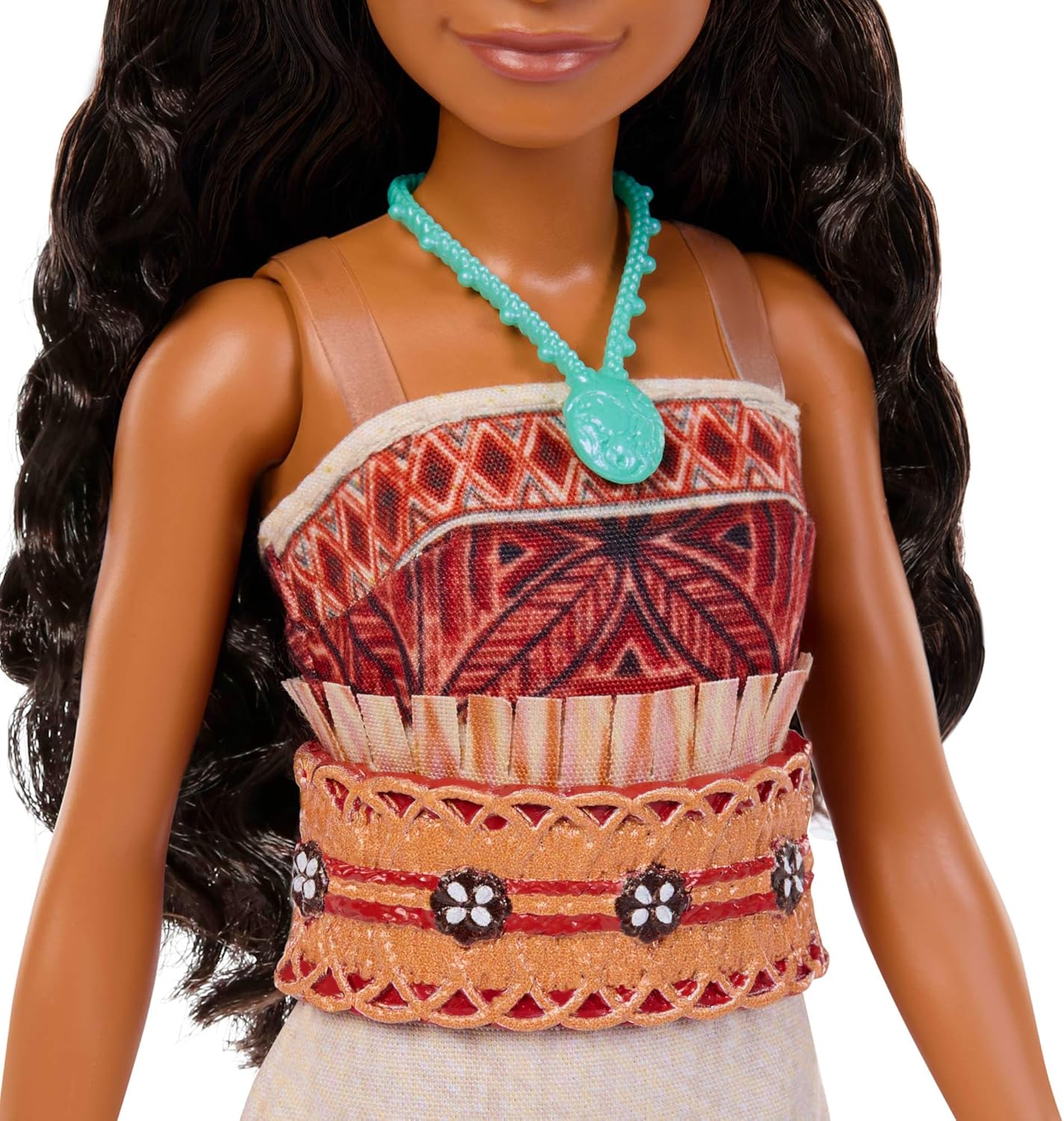 Mattel Disney Toys, Moana Doll with Removable Fashion, Wavy Hair & 4 Accessories, Posable & Collectible, Inspired by Live Action Movie, JLP16 - Image 5