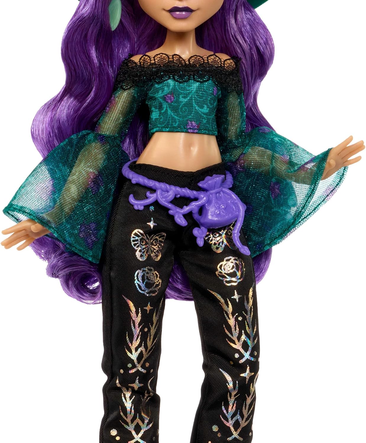 Monster High Doll, Moonspell Magic Willow Thorne The Nature Witch with Hearing Aid, Cauldron Surprise & Accessories like Herb Jar, JMB92 - Image 5