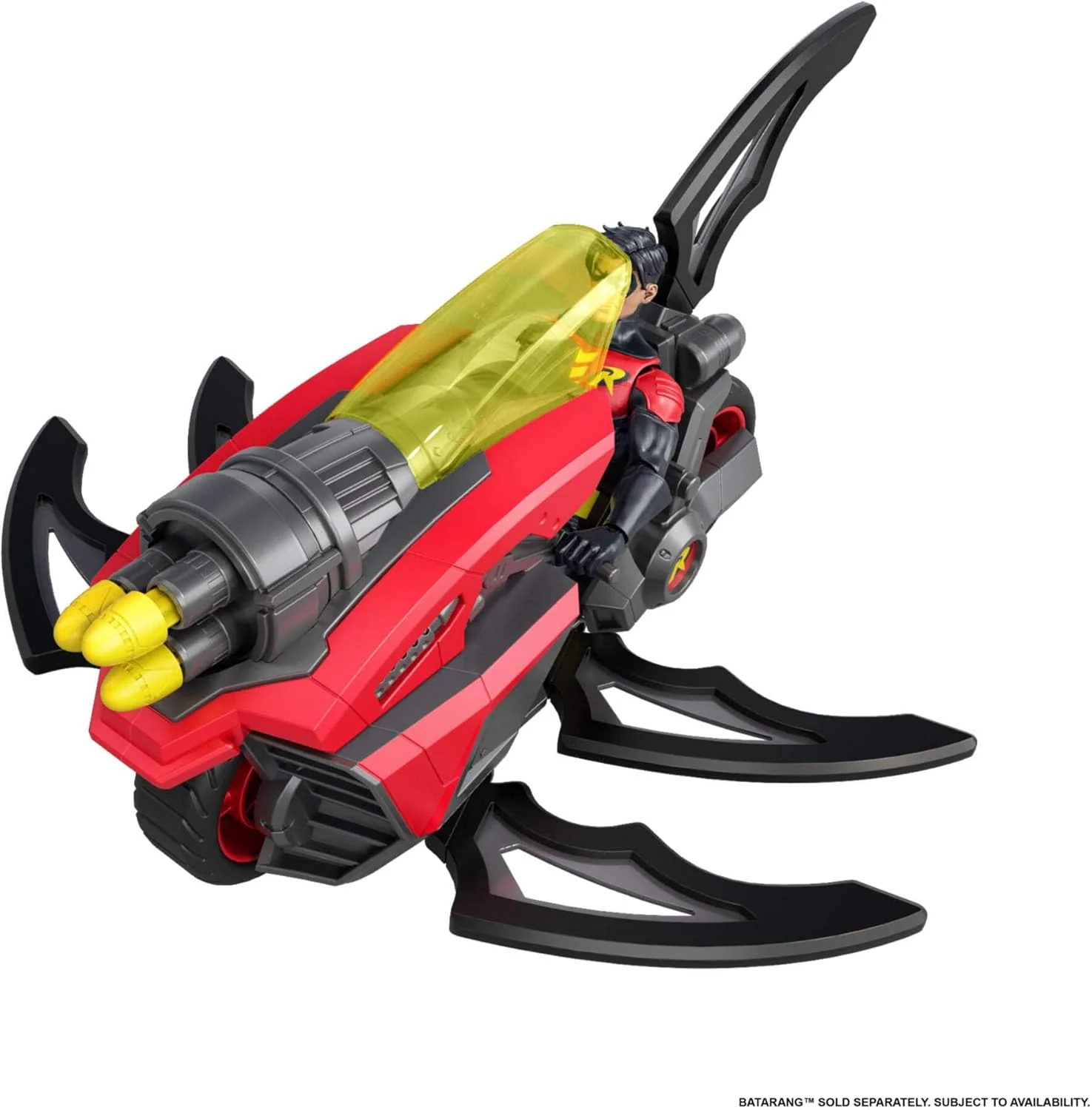 Mattel DC Premier 6.5 Inch Robin Figure & Cycle Vehicle with Projectile Launch, Exclusive Deco, Batlink Robin Cycle, JMD51 - Image 5