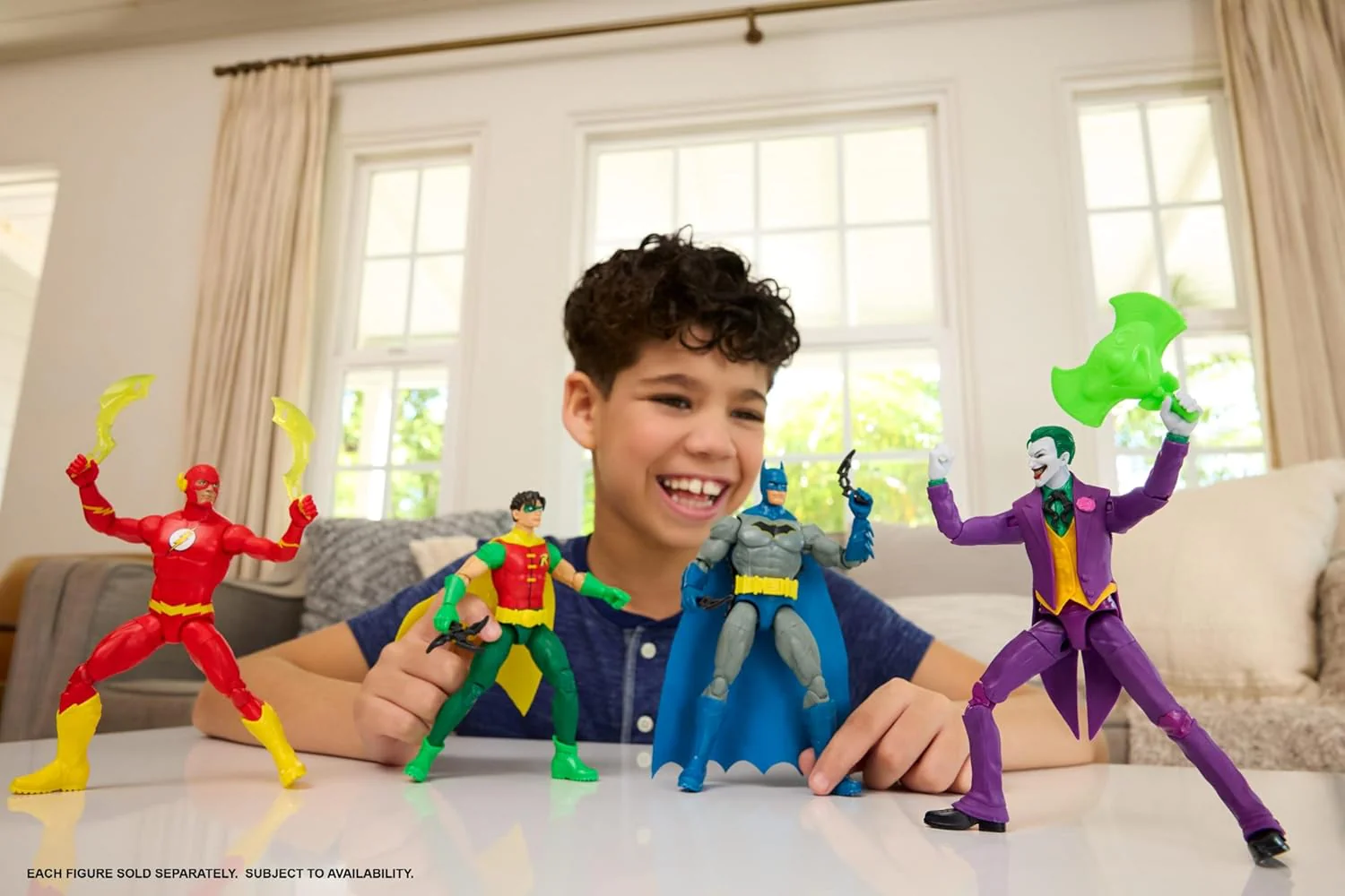 Mattel DC Premier 6.5 Inch Robin Action Figure Series 1, Detailed Super Hero Design 22 Articulations & Fabric Cape, Weapon Stand & Accessories, JMD96 - Image 3