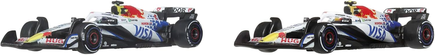 Hot Wheels Premium Toy Cars, 1:64 Scale Die-Cast Visa Cash App Racing Bulls Formula One Team Racecars: Liam Lawson & Isack Hadjar, JMM94 - Image 5