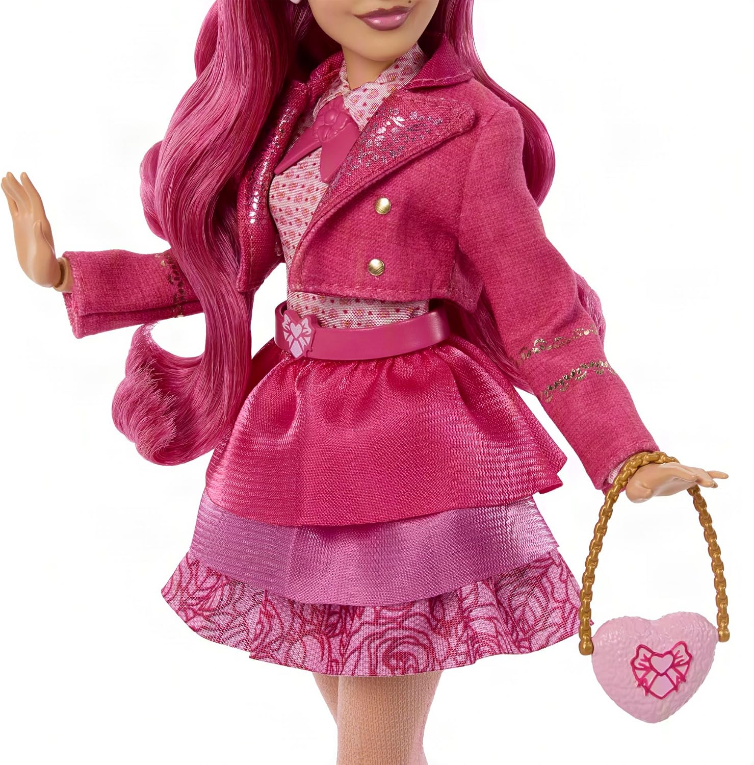 Mattel Disney Descendants: Wicked Wonderland Fashion Doll & Accessory, Pink Sister of Red & Daughter of Queen of Hearts with Movie-Inspired Clothing, JMP47 - Image 3