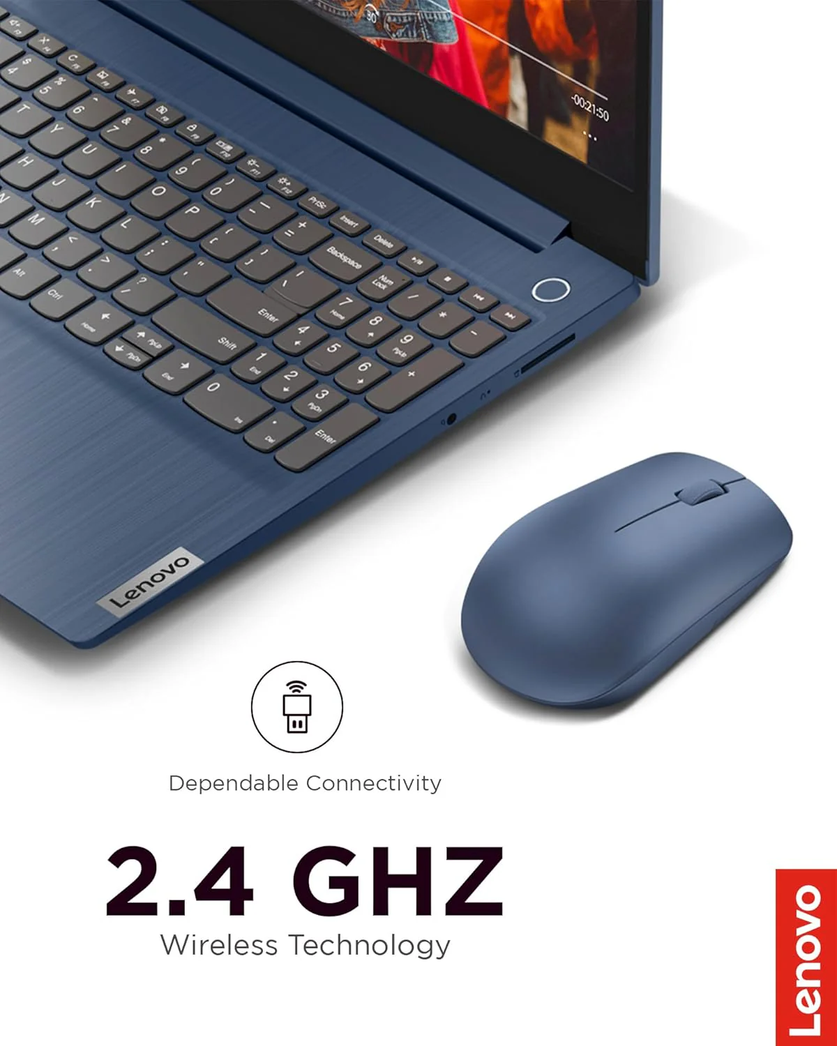 Lenovo 530 Wireless Mouse, Ambidextrous Design, Nano USB Connection, Compatible with Windows Laptops and PCs – - Image 7