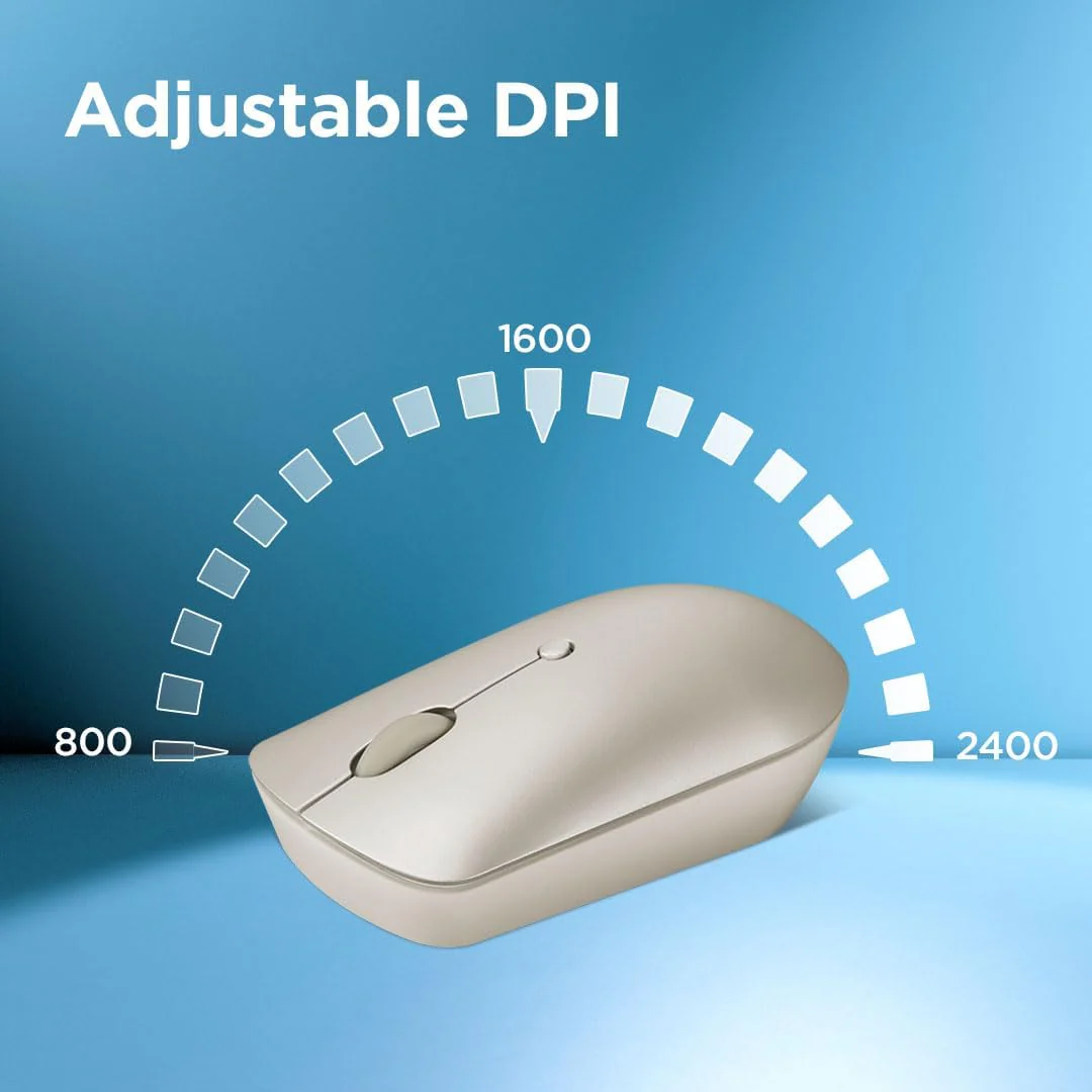 Lenovo 540 Mouse Wireless Compatto con Ricevitore USB-C, Ambidestro, fino a 2400 DPI, Portatile per Laptop e PC, sabbia - Image 6