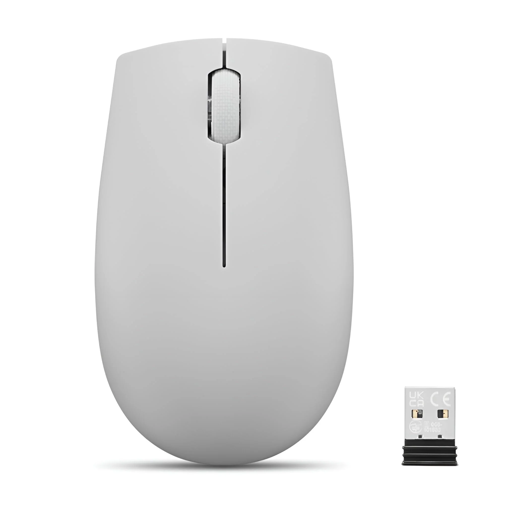 Lenovo 300 Mouse Wireless Compatto, Sensore Ottico 1000 DPI, 2,4 GHz, Ambidestro, Portatile per Laptop e PC, Arctic Grey