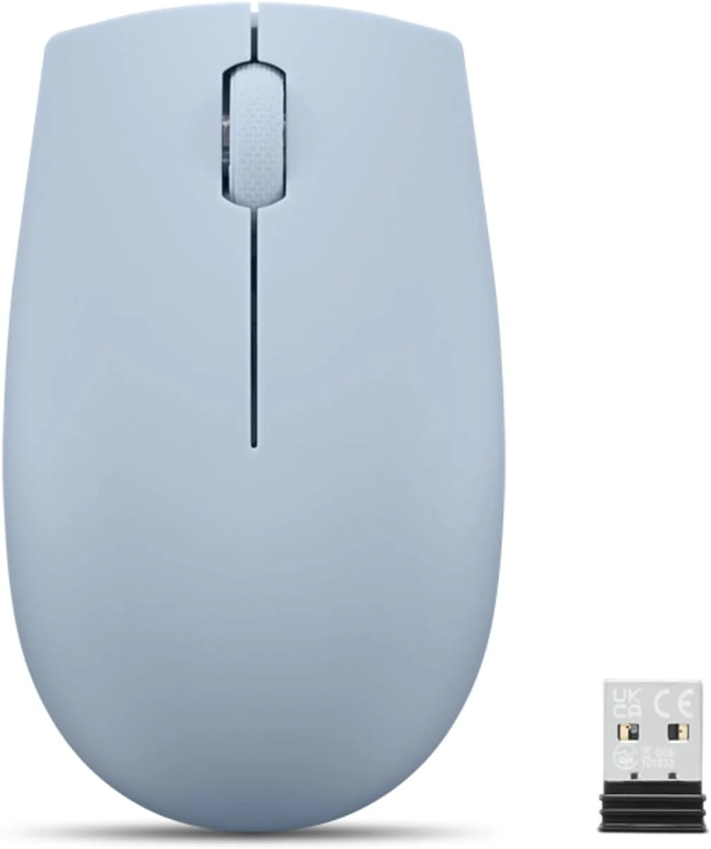 Lenovo 300 Mouse Wireless Compatto, Sensore Ottico 1000 DPI, 2,4 GHz, Ambidestro, Portatile per Laptop e PC, Frost Blue - Image 4