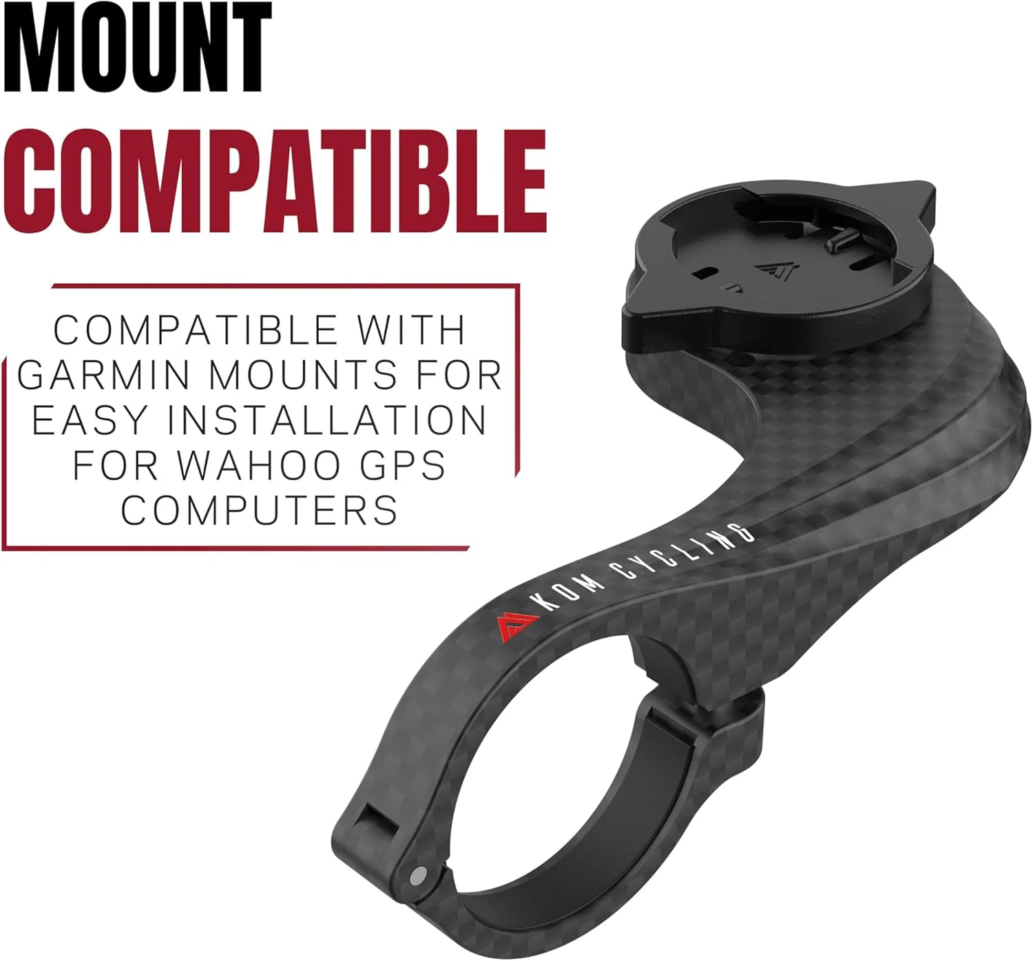 KOM Cycling Adapterhalterung mit Vierteldrehung für Garmin-Kompatibles Wahoo-Computer – Montieren Sie jeden Wahoo Computer auf eine vorhandene kompatible Garmin-Halterung - Image 4