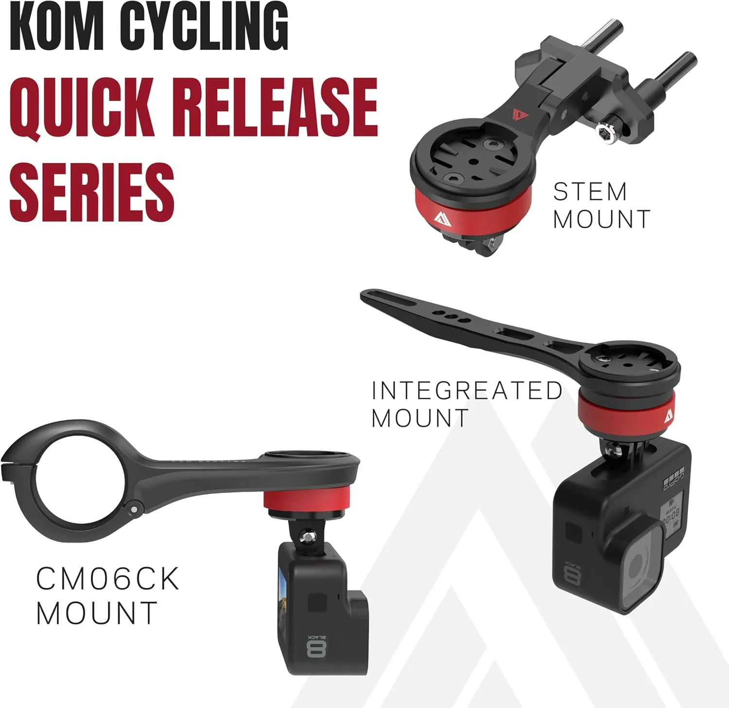 KOM Cycling Adapterhalterung mit Vierteldrehung für Garmin-Kompatibles Wahoo-Computer – Montieren Sie jeden Wahoo Computer auf eine vorhandene kompatible Garmin-Halterung - Image 5