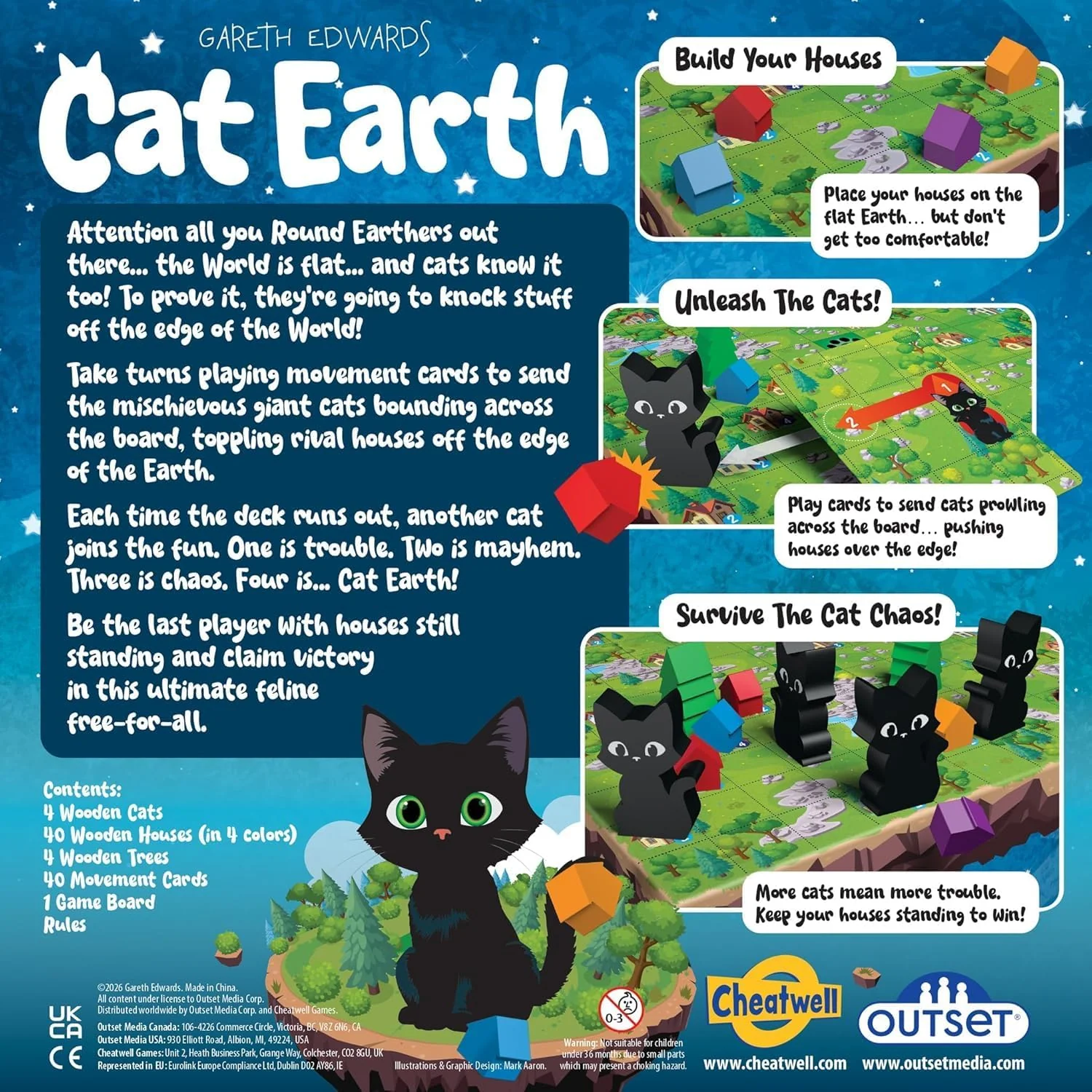 Cat Earth - Family Board Game - 2 to 4 Players Ages 8 and up - Image 3