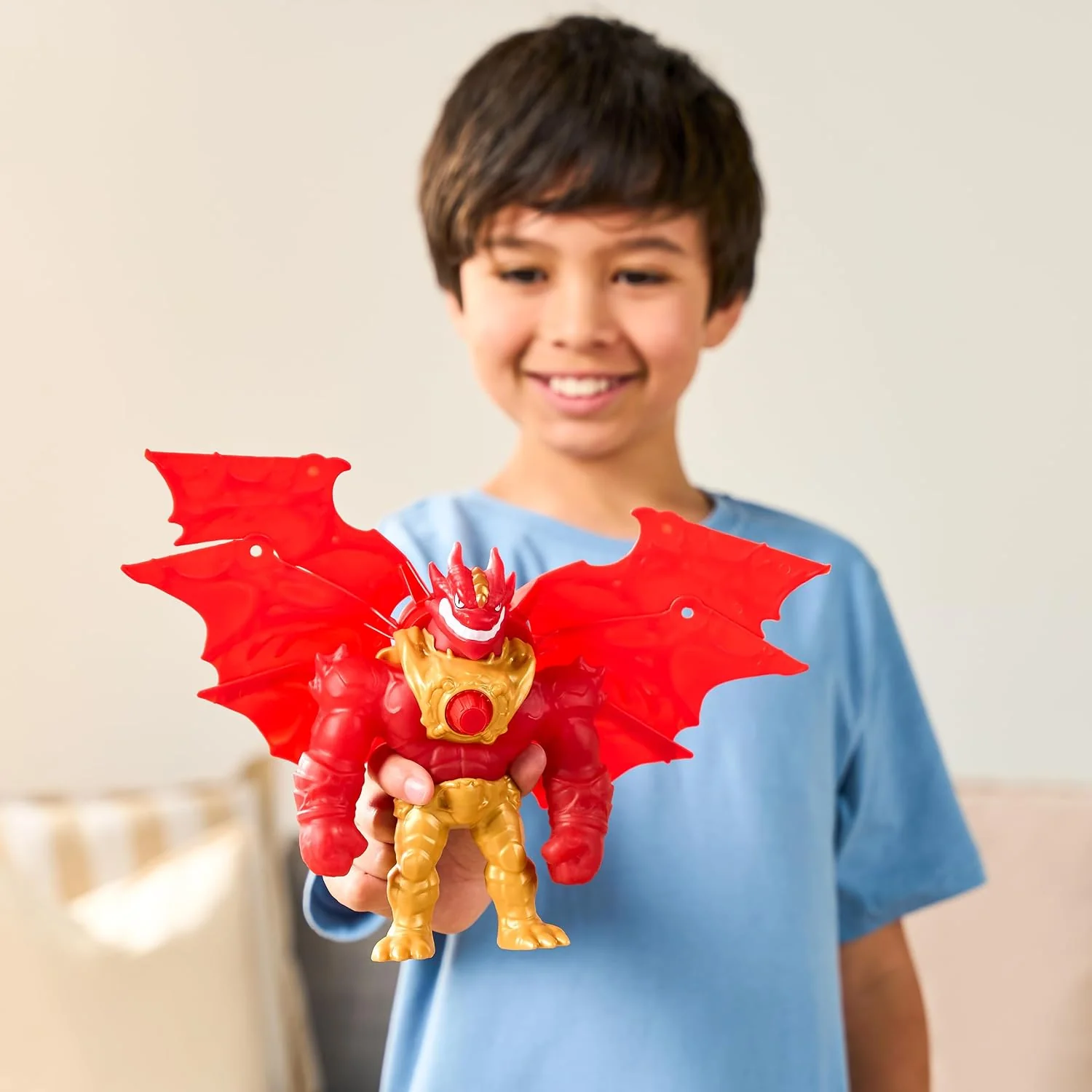 Goo Jitzu Battlewing Blazagon Power-Up Figure – 8.5” Tall, Stretchy Action Figure with Massive Battle Wings, Goo-Activated Power - Image 5