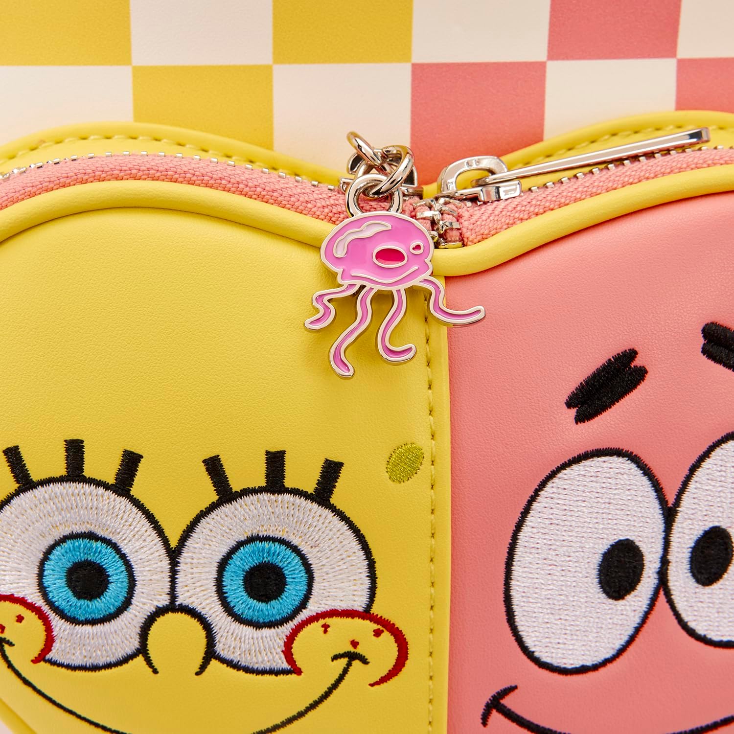 Loungefly Nickelodeon Spongebob Squarepants - Patrick Star - Mini Zaino a Scacchi con Tasca Frontale a Forma di Cuore - Ideale per Bambini e Adulti - Borse da Collezione - Image 5