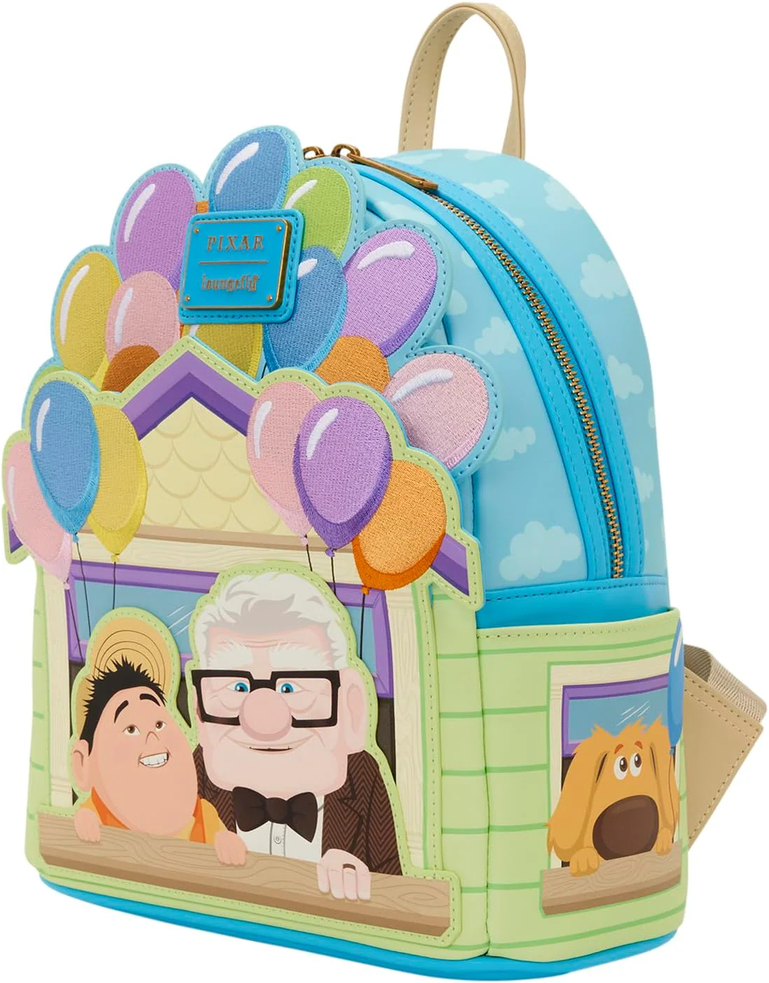 Loungefly Disney Pixar Up - Dug - Carl & Russell, Mini Zaino Ricamato, Ideale per Bambini e Adulti, Borse da Collezione - Image 2