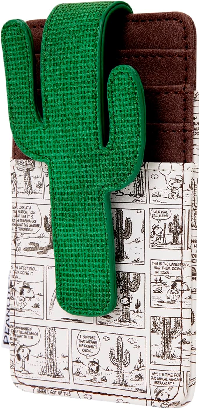 Loungefly Peanuts: Spike - Desert Card Hold with Cactus Clip - 3 Card Slots and 1 Clear ID Slot - Collectible Wallets - Image 2
