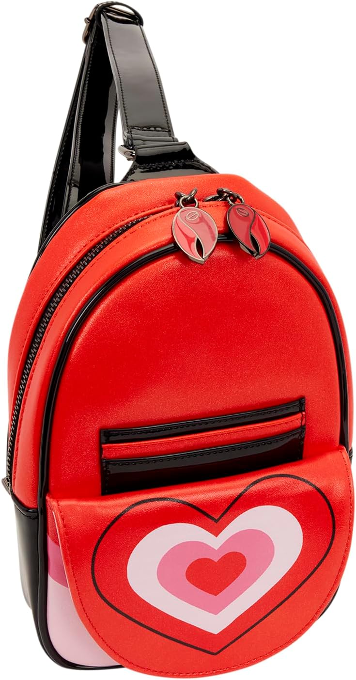 Loungefly Cartoon Network: Powerpuff Girls – His Infernal Majesty – Borsa a tracolla con ciondolo con cerniera – ideale per bambini e adulti – borse da collezione - Image 5