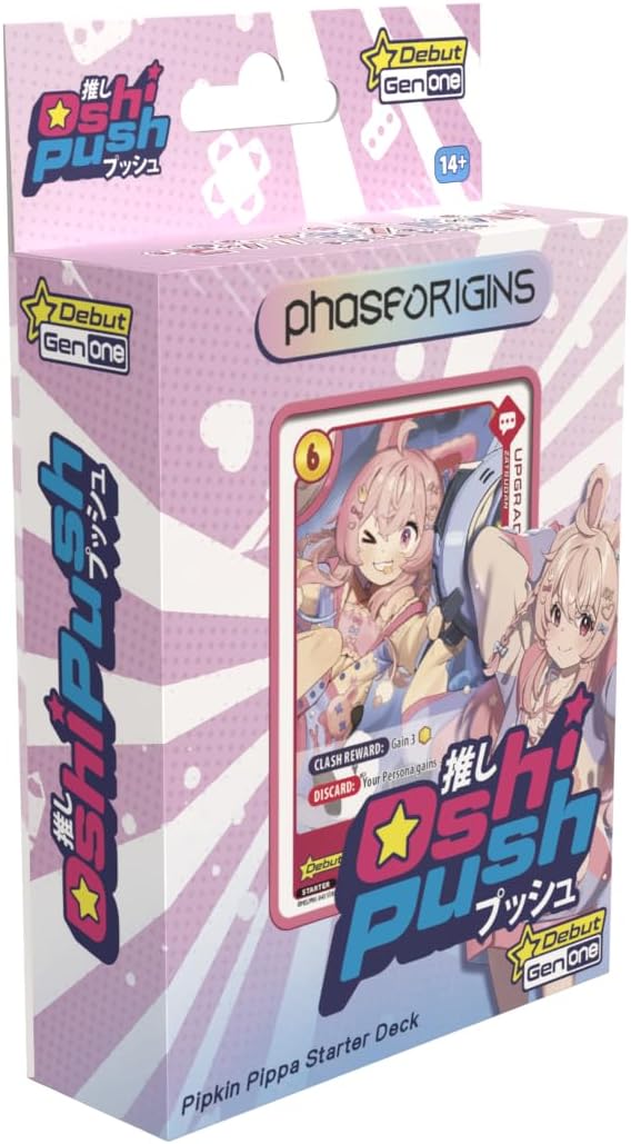 Oshi Push: Phase Origins Pipkin Pippa Starter Deck (Box) | Phase Connect Vtubing Trading Card Game | Japanime Games | TCG | Designed by Justin Gary Known for Ascencion | - Image 2