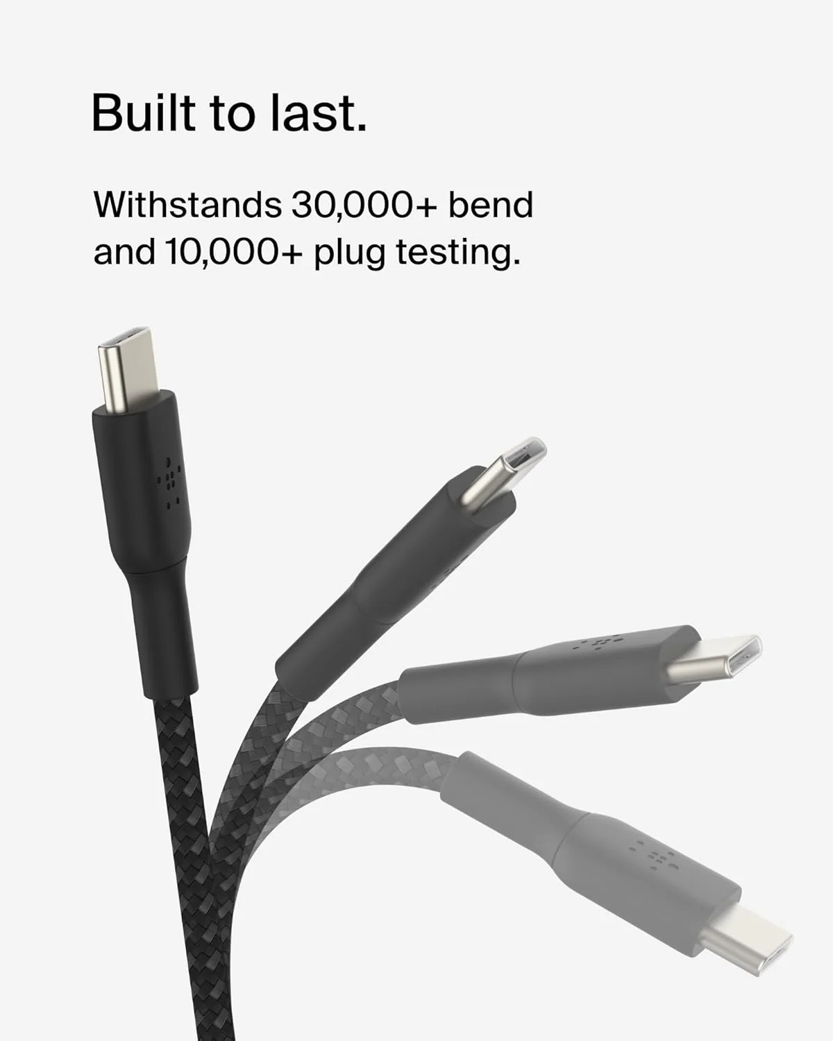 Belkin BoostCharge (6.6ft) Braided USB-C to USB-C Cable for iPhone, Galaxy, Pixel, iPad Pro & More - Black - Image 6