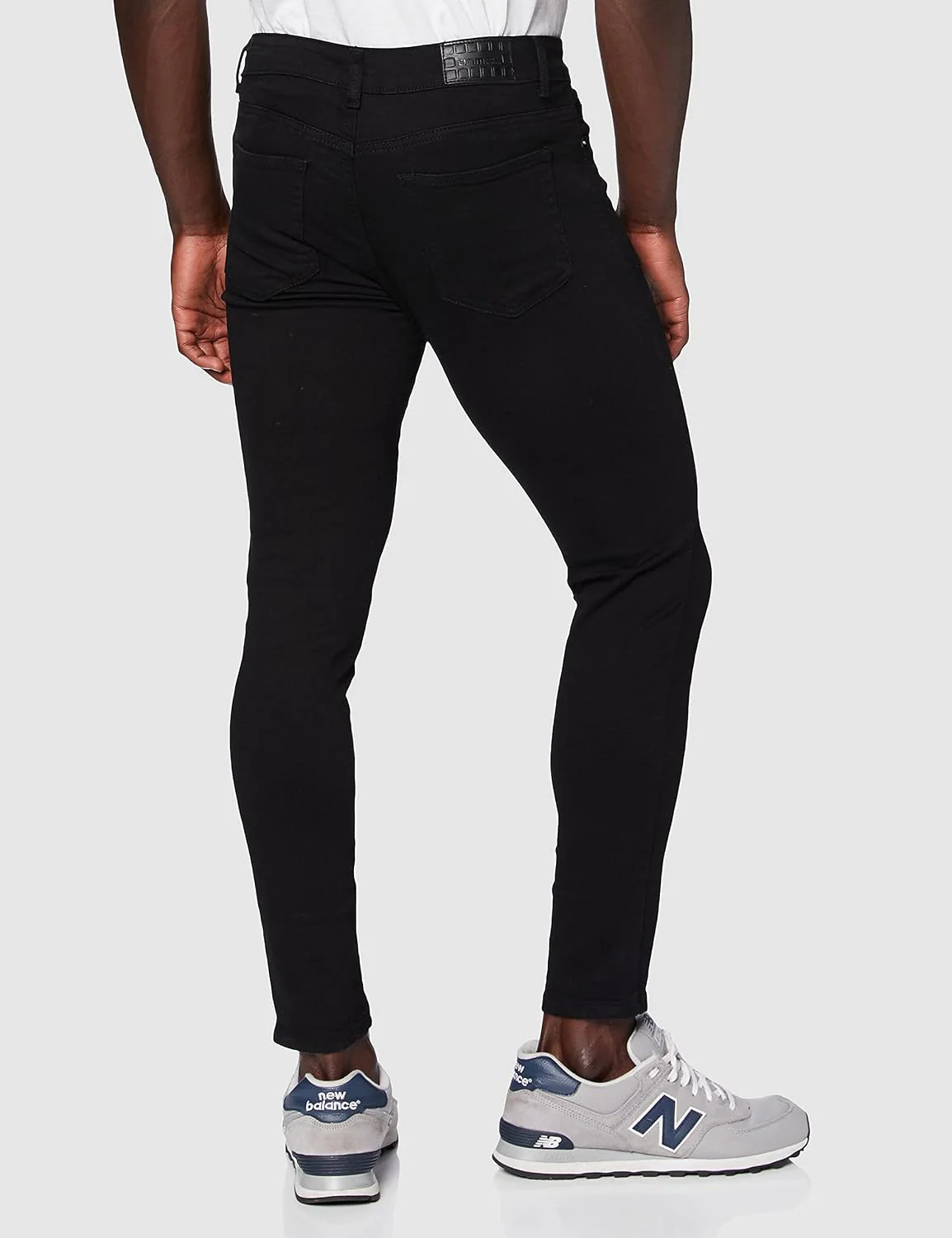 Enzo Men's EZ326Skinny Jeans, Black 326-32L - Image 4
