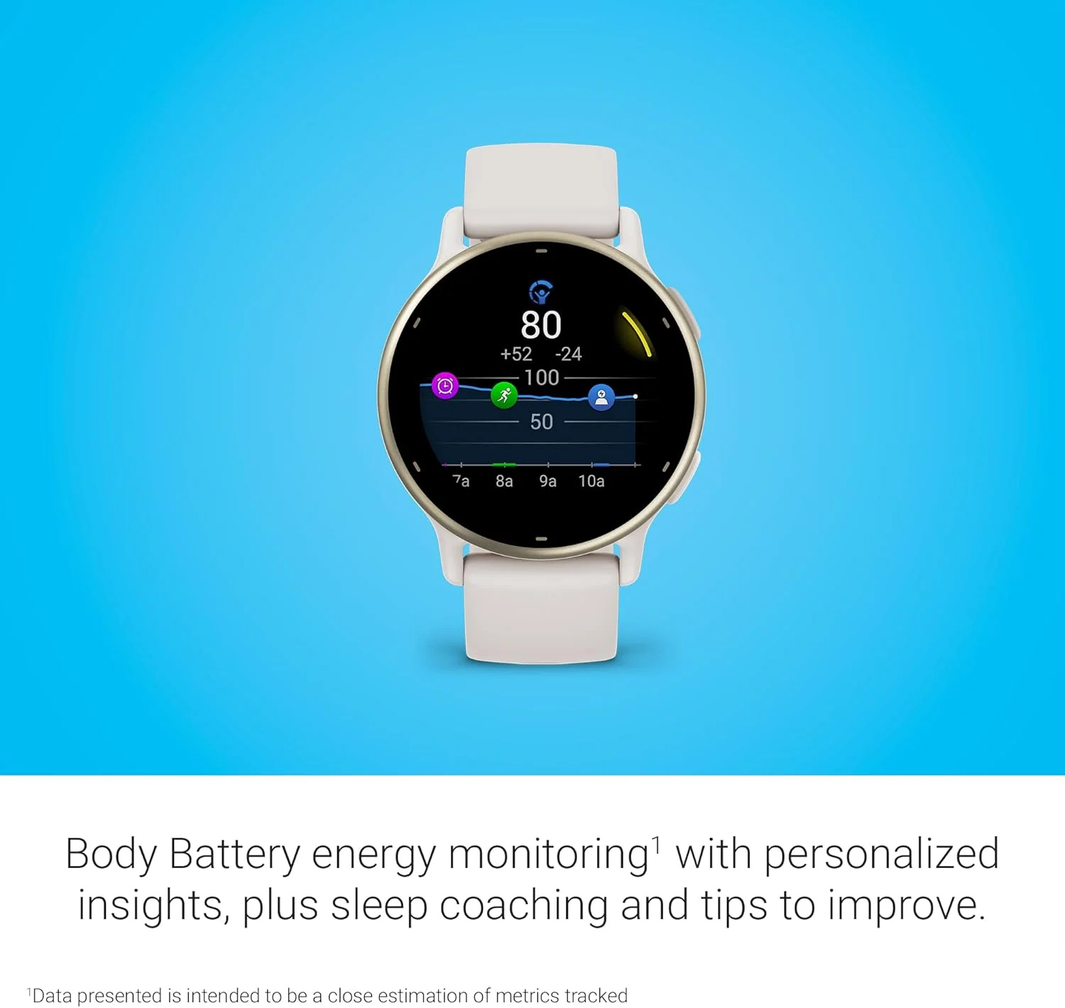 Garmin vívoactive 5, AMOLED GPS Smartwatch , All-day Health Monitoring, Advanced Fitness Features, Personalised Sleep Coaching, Music and up to 11 days battery life, Ivory - Image 4