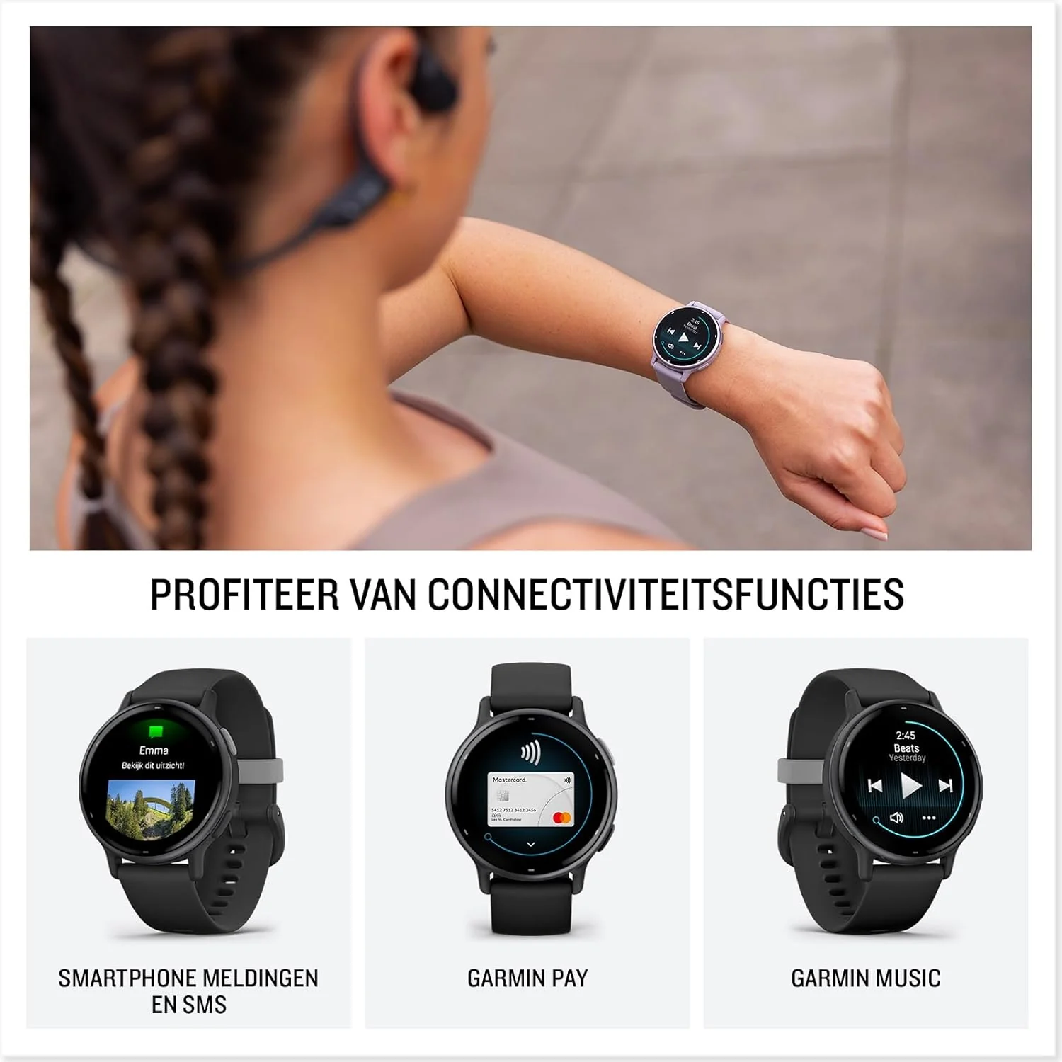 Garmin Vivoactive 5 AMOLED GPS Smartwatch with All-day Health Monitoring and Music, Metallic Navy Aluminium Bezel with Navy Case and Silicone Band - Image 3