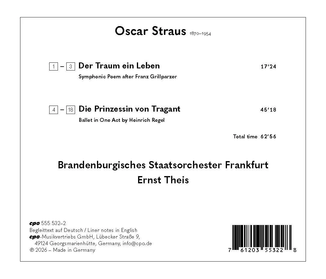 Oscar Straus: Der Traum Ein Leben/Die Prinzessin Von Tragant - Image 2