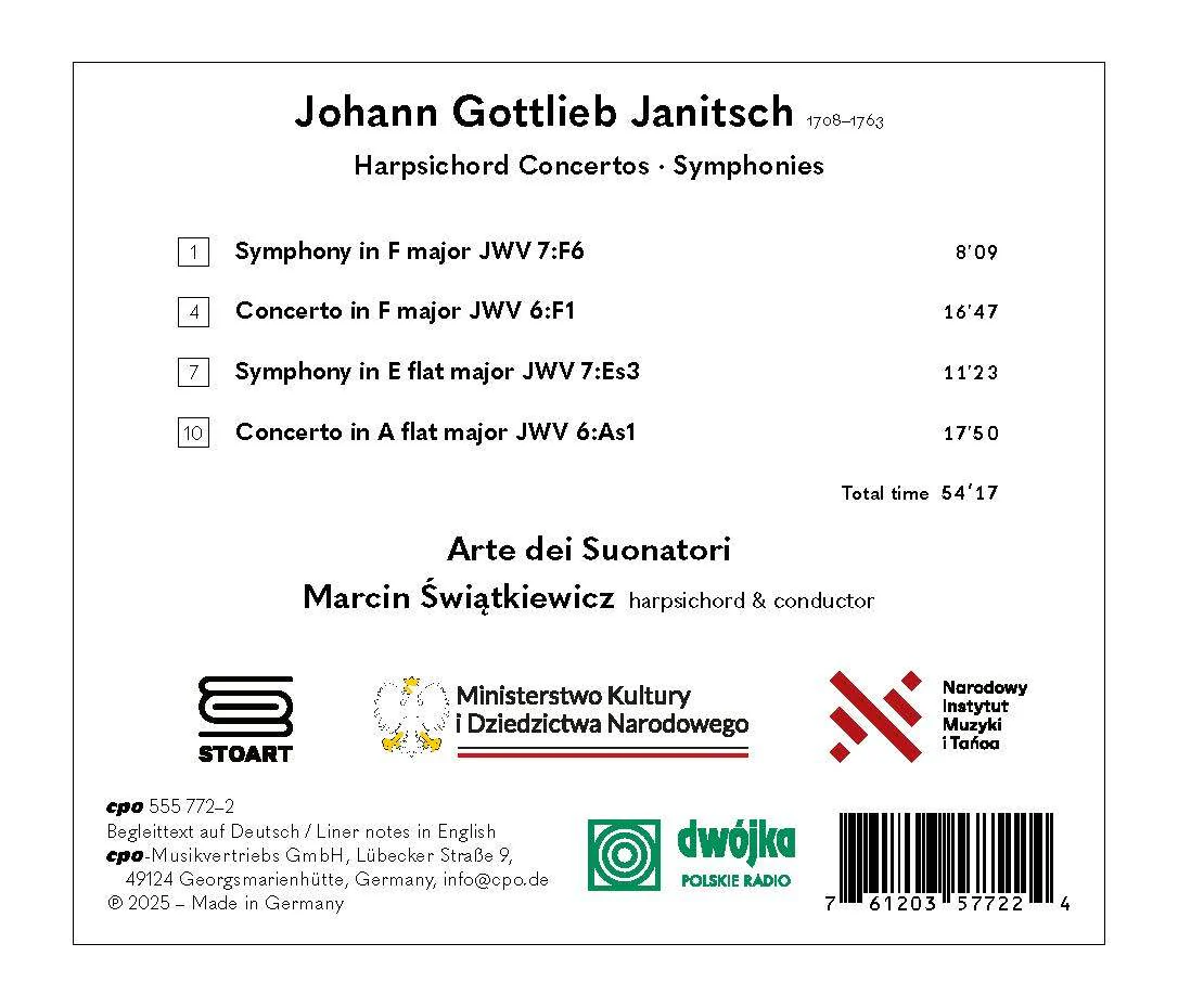 Johann Gottlieb Janitsch: Harpsichord Concertos & Symphonies - Image 2