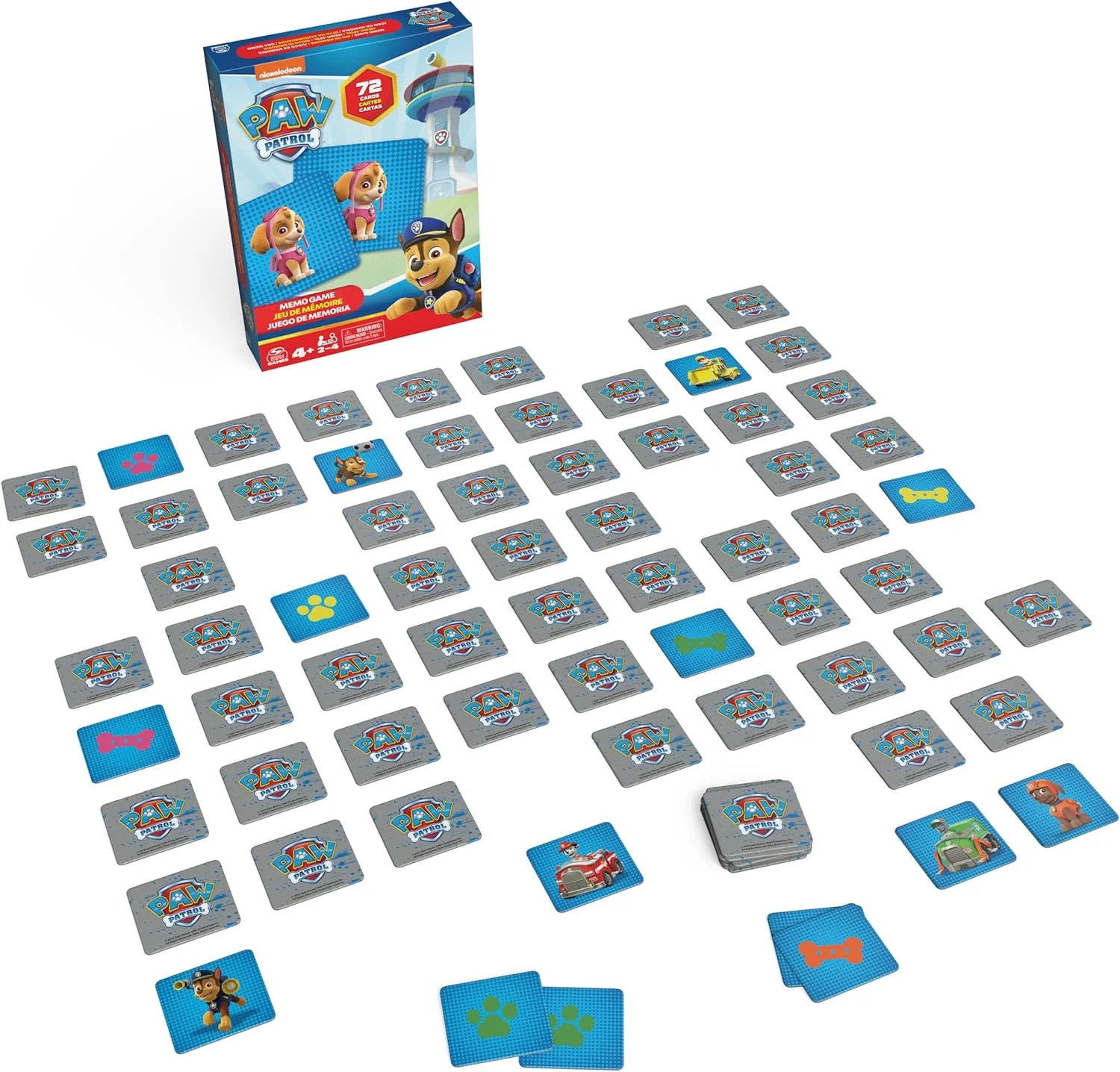 Paw Patrol Memory Game for Spin Master Games, Paw Patrol Toy, Chase, Stella, Marcus, Ruben Card Games to Remember, for Children from 4 Years - Image 2