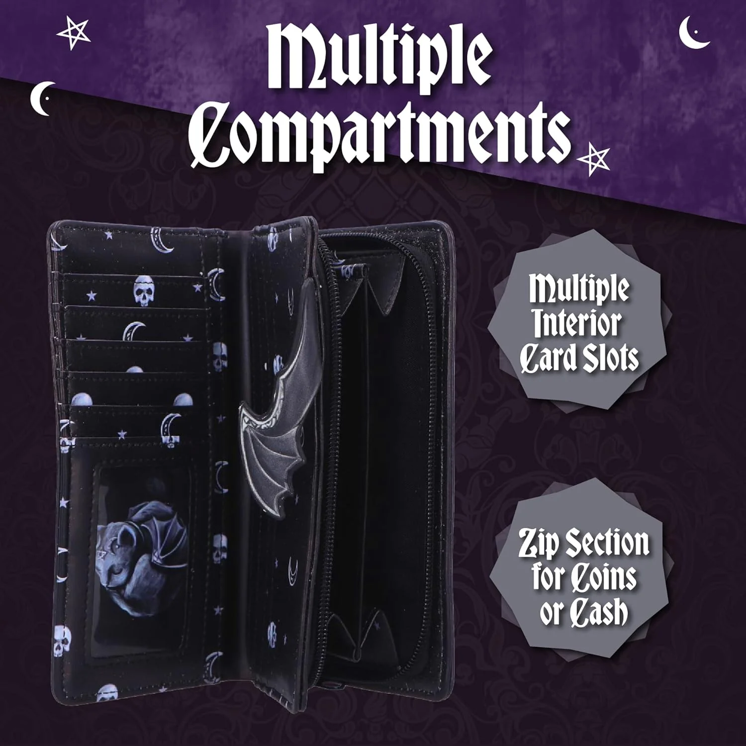 Moon Of Malpuss Embossed Purse 18.5Cm - Image 3