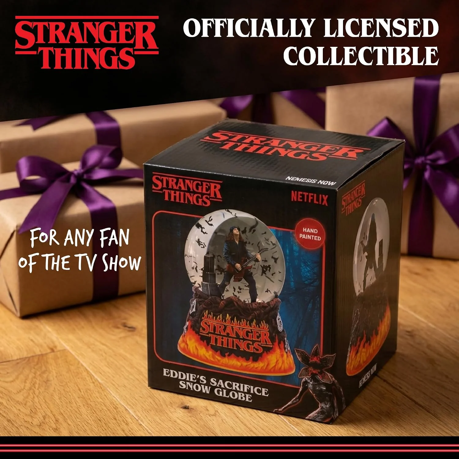 Nemesis Now Stranger Things Eddie's Sacrifice Snow Globe - Officially Licensed Eddie Munson Guitar Scene Hellfire Club Collectible, 14.5cm - Image 3