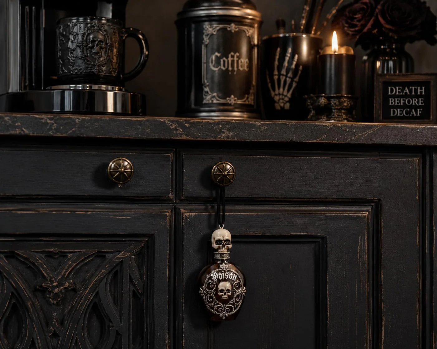 House of Obscura Gothic Hanging Ornament – Resin Dark Fantasy Decoration Collection (Poison Bottle - Image 2