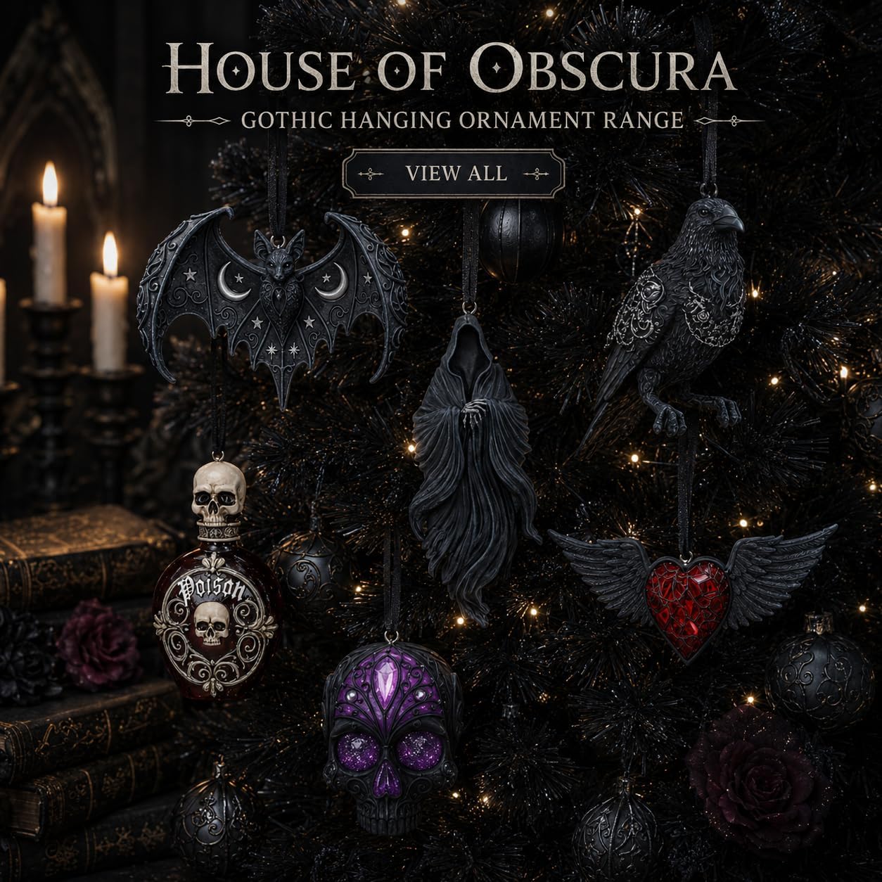 House of Obscura Gothic Hanging Ornament – Resin Dark Fantasy Decoration Collection (Poison Bottle - Image 4