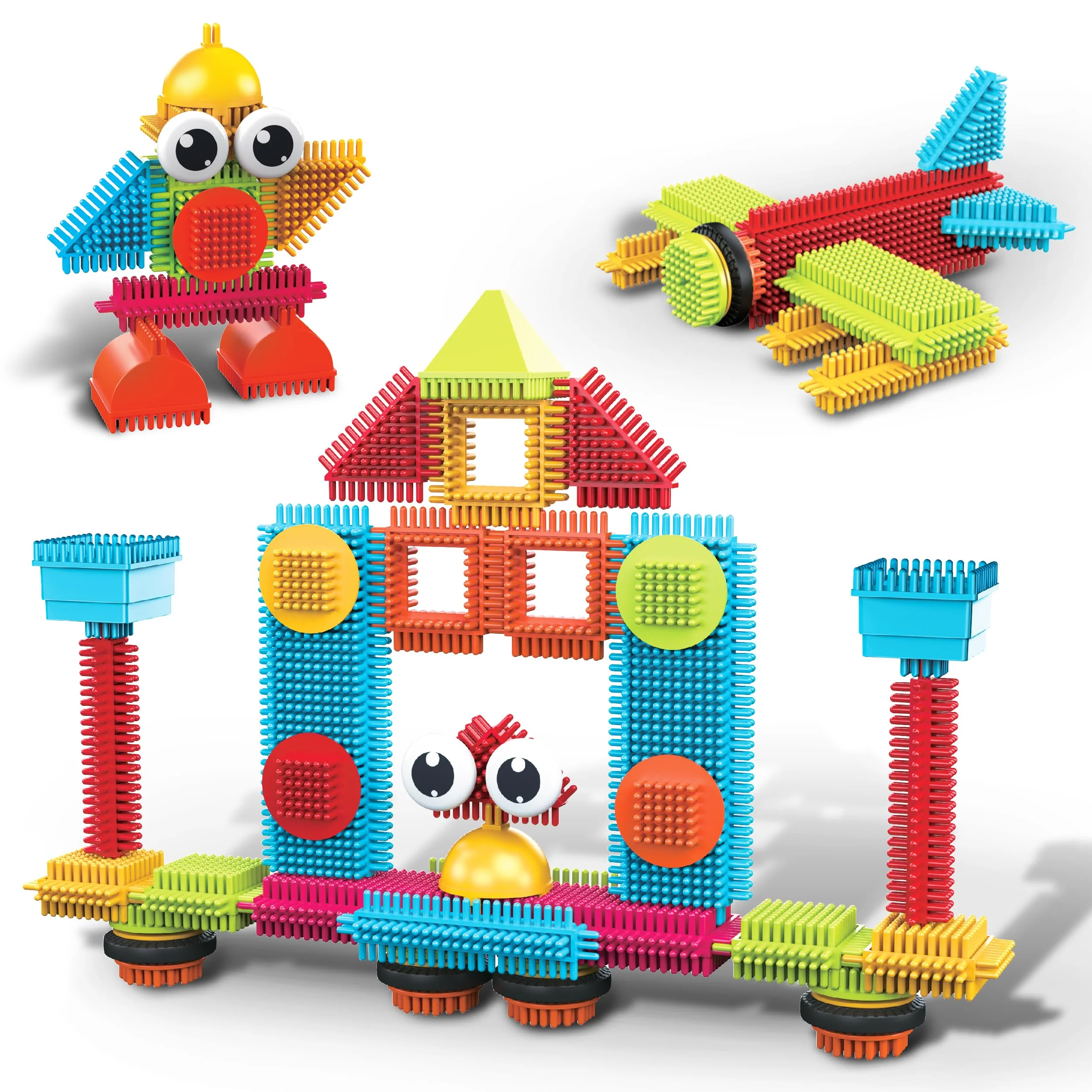 Picasso Speelgoed 41 st Egel Egel Blokken Bouwstenen Bouw Speelgoed Set w/IdeaBook Leren Speelset Geen Magnetische STEM STOOM Educatieve Kit Kind Hersenen Ontwikkeling Voorschoolse Kleuterschool PTB41