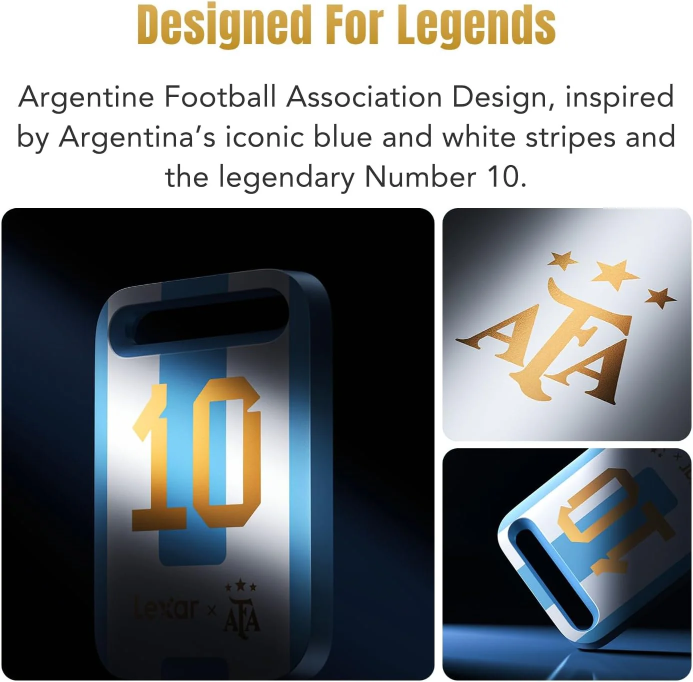 Lexar SL260 Air Portable SSD 512GB, AFA Edition, Argentina World Championship Co-Branding, USB 3.2 Gen 1, Up to 400MB/s Write, Ultra-Compact & Lightweight for iPhone 17, Android, iPads, PC & Mac - Image 2