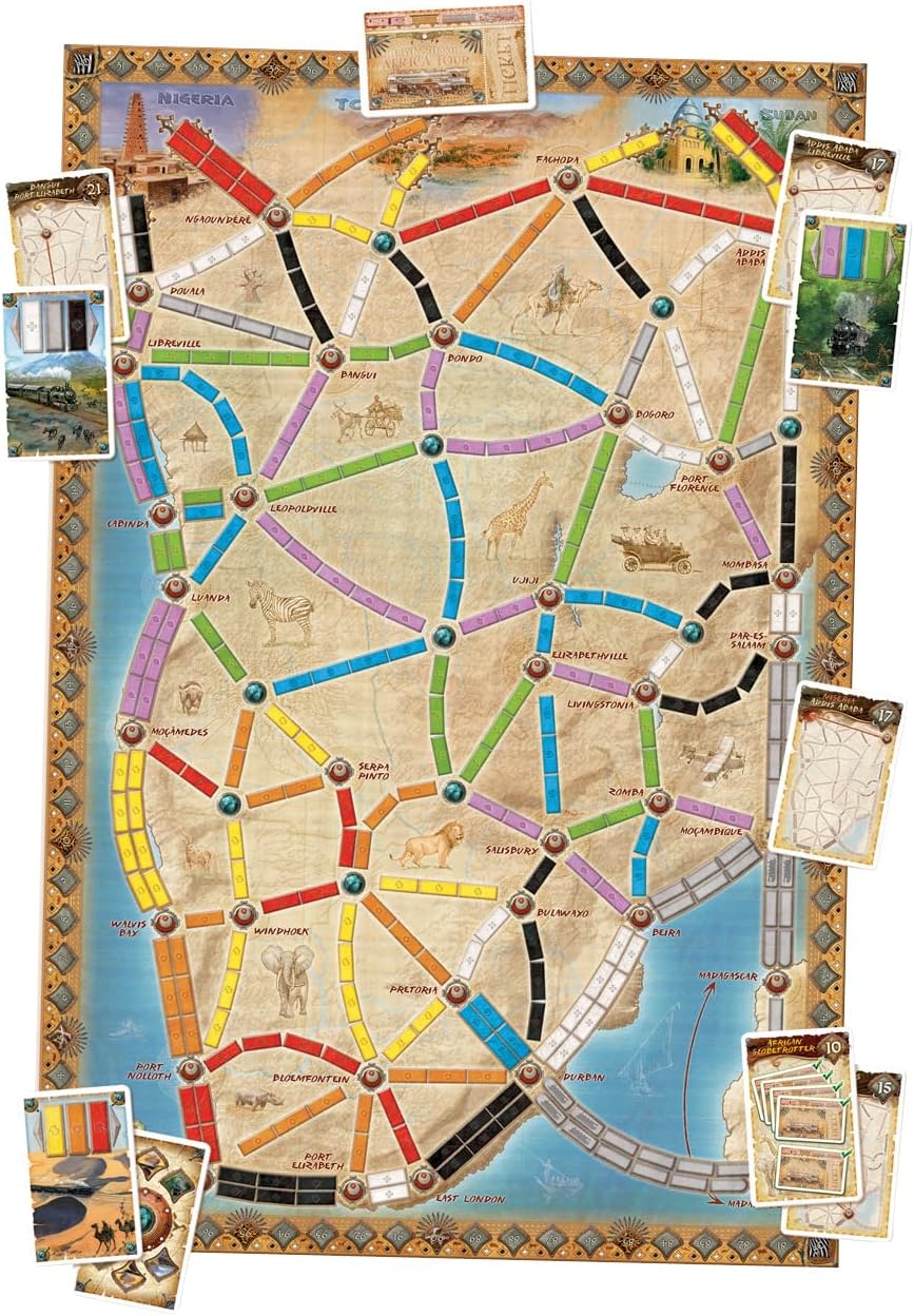 Days of Wonder | Ticket to Ride The Heart of Africa Board Game EXPANSION | Ages 8+ | For 2 to 5 players | Average Playtime 30-60 Minutes - Image 5