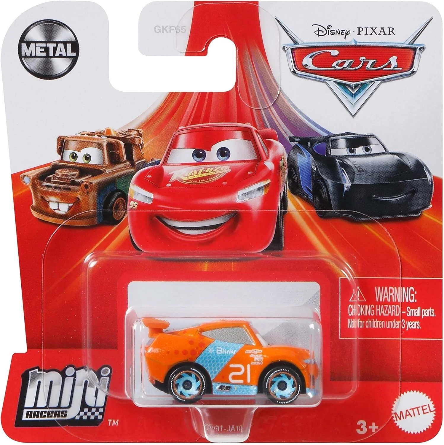 Disney Pixar Cars, Mini Racers Next Gen #21 Blinkr, Toy Vehicle for Kids Ages 3 and Up - Image 4