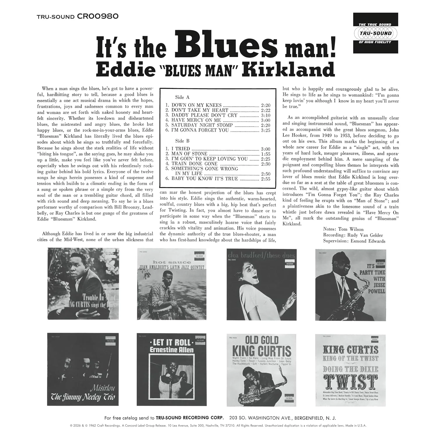 It's The Blues Man! (Bluesville Acoustic Sound Series LP - Image 2