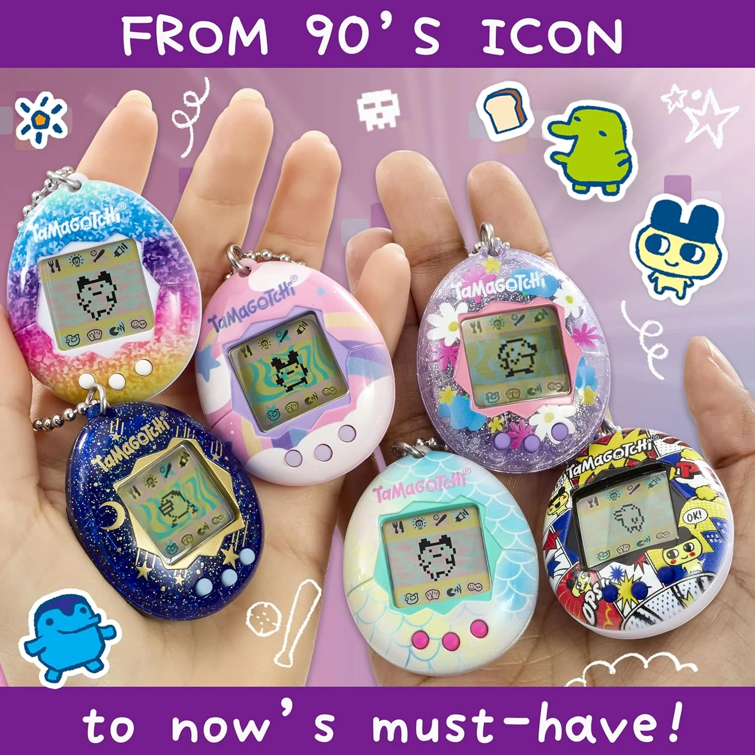 TAMAGOTCHI Bandai Original Caramel Nuts Digital Pet | Nurture And Raise The Original Electronic Pet Japanese Kids Toys For Girls And Boys Make Great 90s Retro Gifts - Image 3