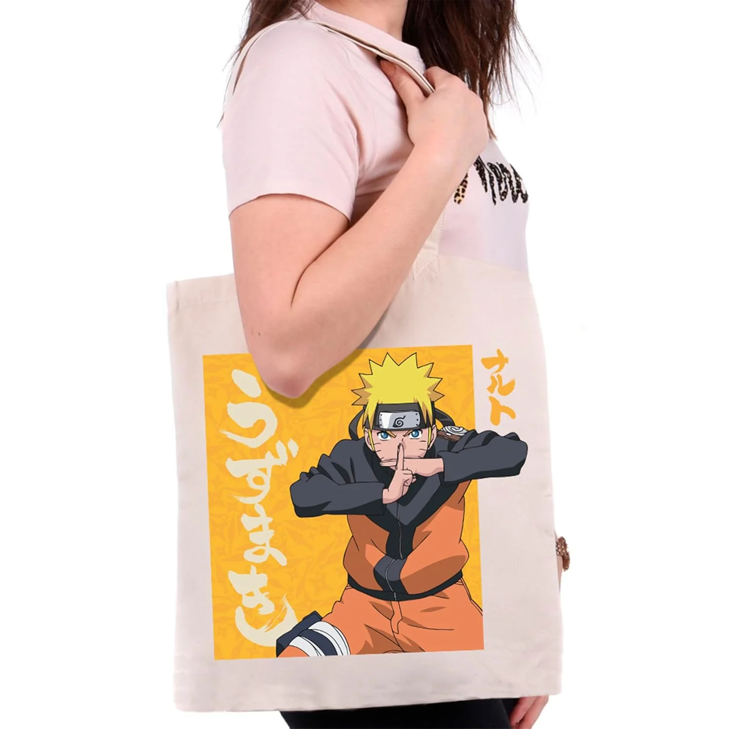 ABYSTYLE - Tote Bag NARUTO SHIPPUDEN Naruto Jutsu - Official product - Size 38 x 42 cm - Durable cotton - Long handles - Image 2