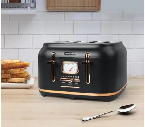 Muse: Toaster 4 Toasts 1 800 W Black/Brass - Image 5
